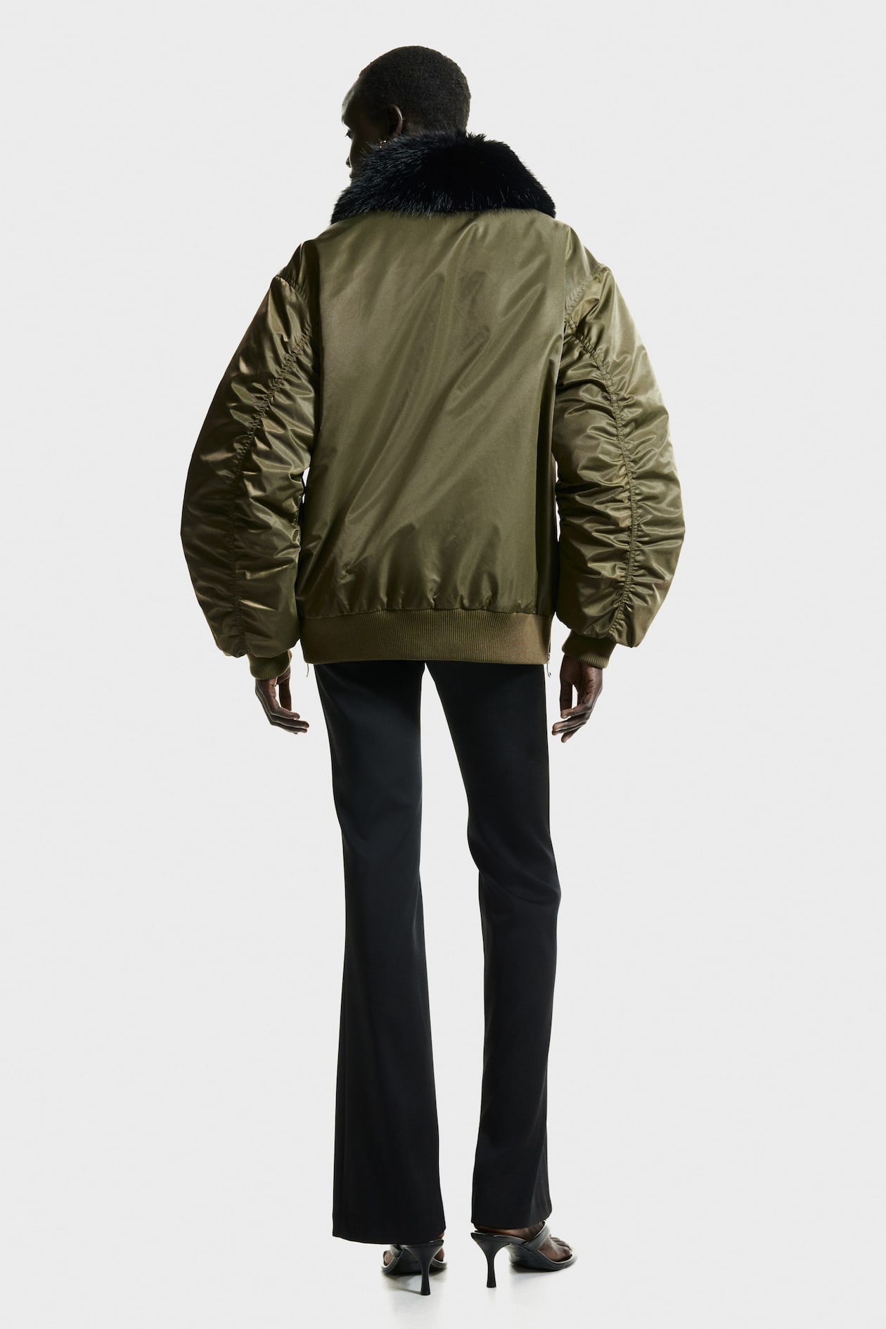 Oversized Padded Bomber Jacket - image 4