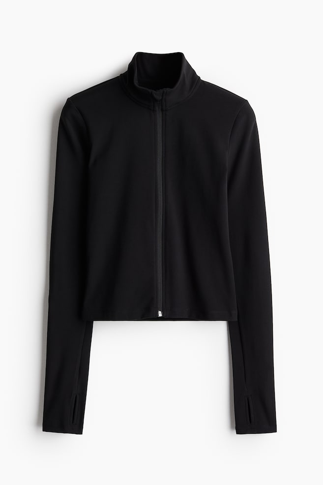 Zip-through sports jacket with SoftMove™ - Black/Dark grey/Brown/Mocha/Antique rose/Lilac/Apricot/Sage green/Dark grey/Dusty violet/Powder pink/Pannacotta yellow/Aubergine purple/Amazonite blue/White/Chocolate plum/Light burgundy/Plum purple/Peachy beige/Dark brown/Storm blue/Cream/Pastel pink/Navy blue/Navy blue - 1