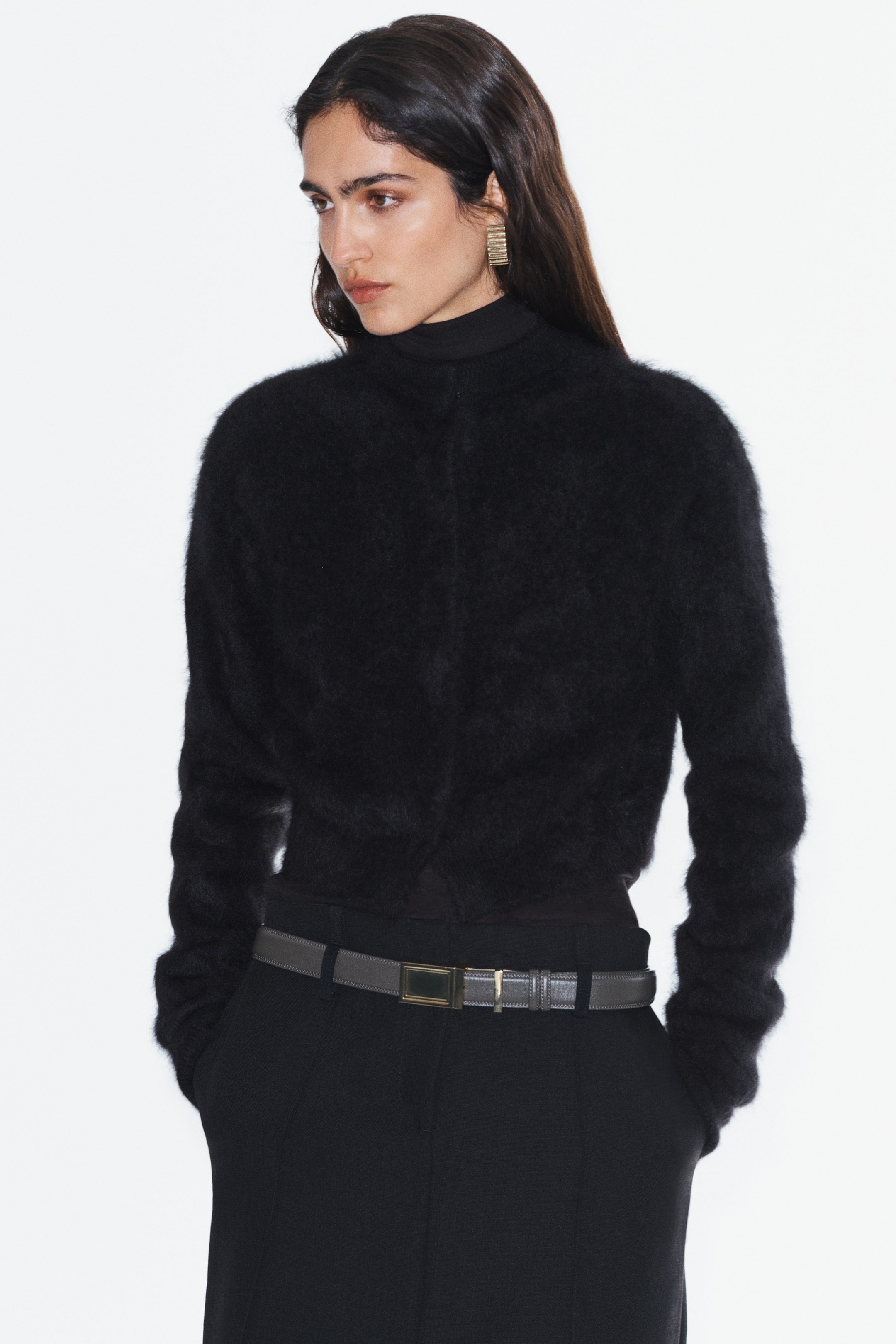Brushed Cashmere Cardigan