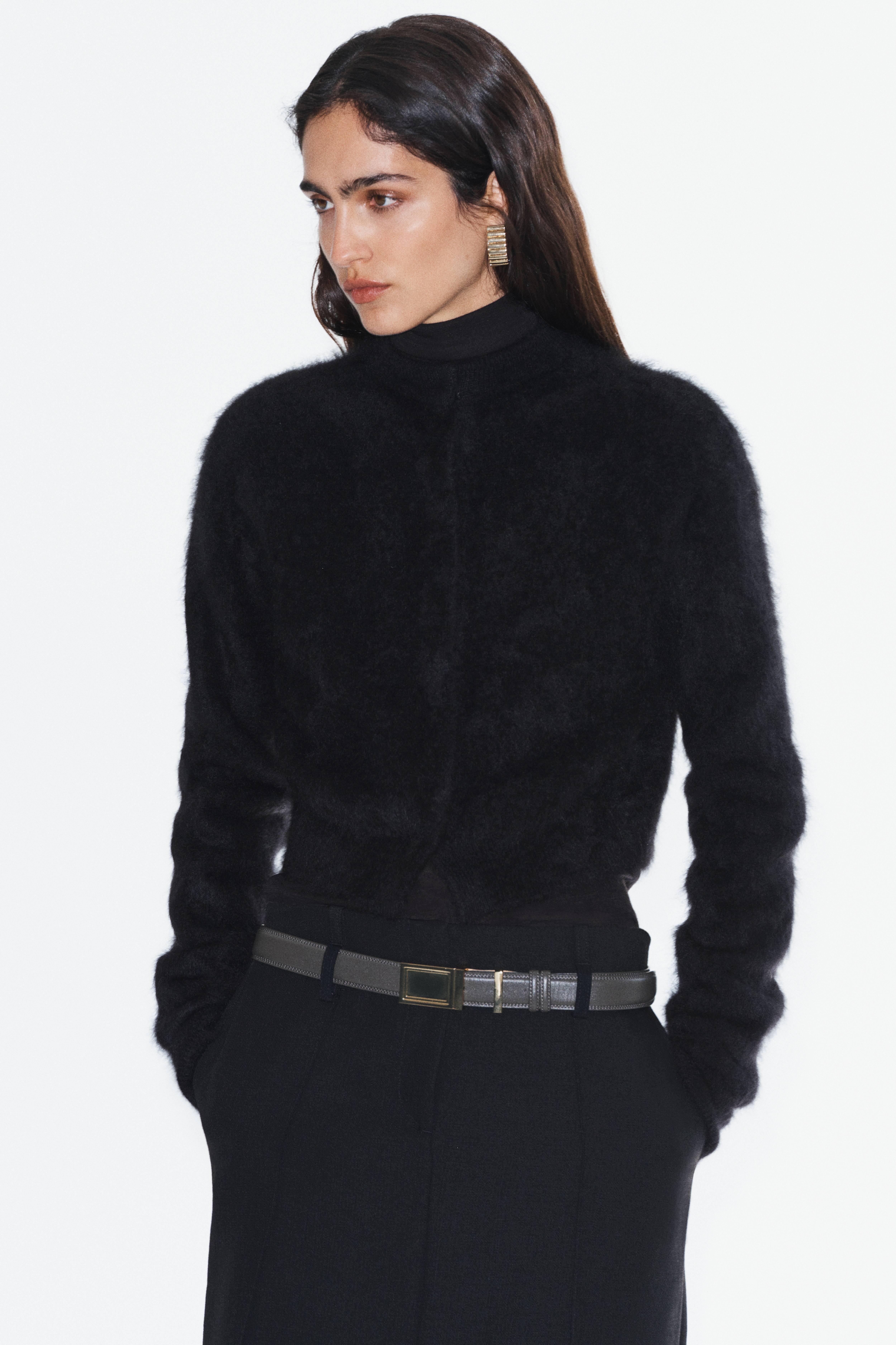 Brushed Cashmere Cardigan