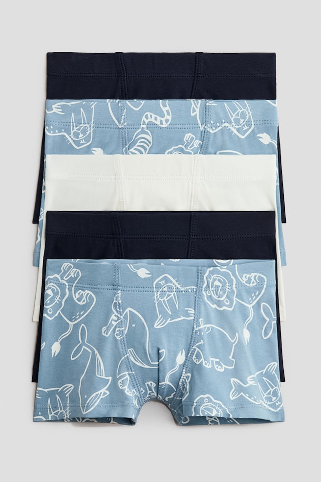 5er-Pack Trunks - Marineblau/Tiere/Marineblau/Gestreift/Grün/Gestreift/Blau/Dinosaurier/Blau/Gestreift - 1