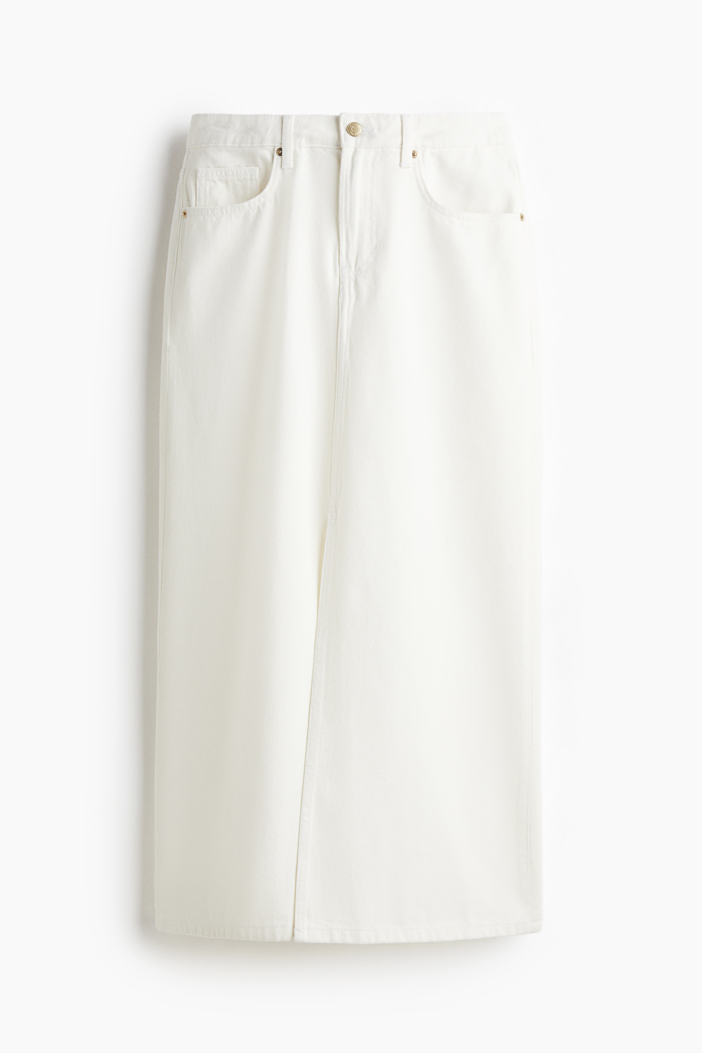 Μίντι τζιν φούστα - Λευκό