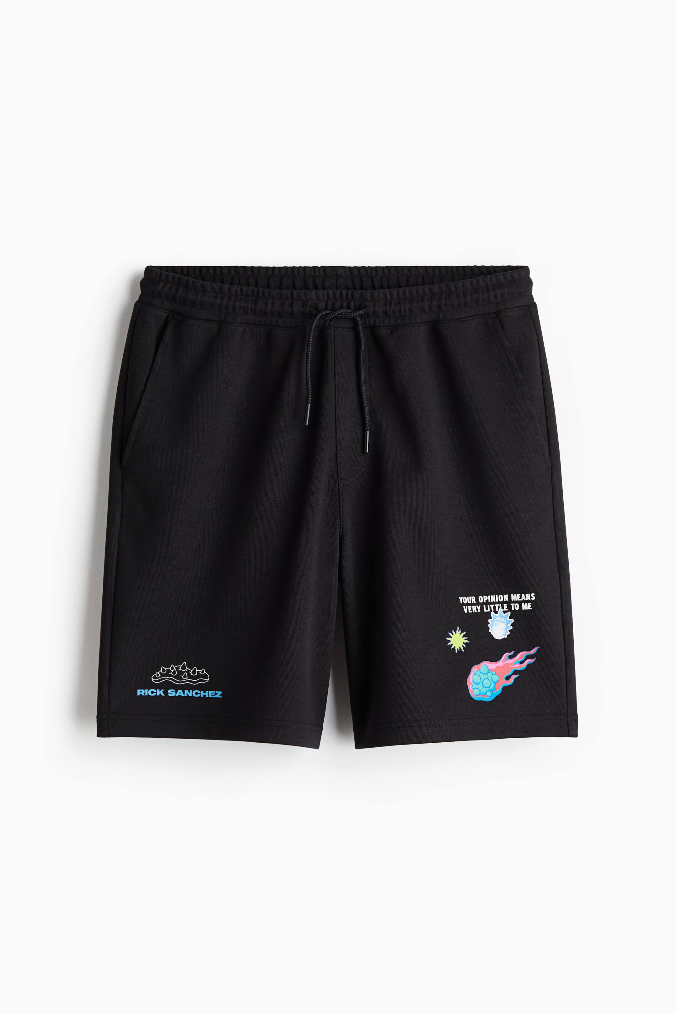 View larger image: Loose Fit Printed scuba shorts - Black - Men | H&M IN 1