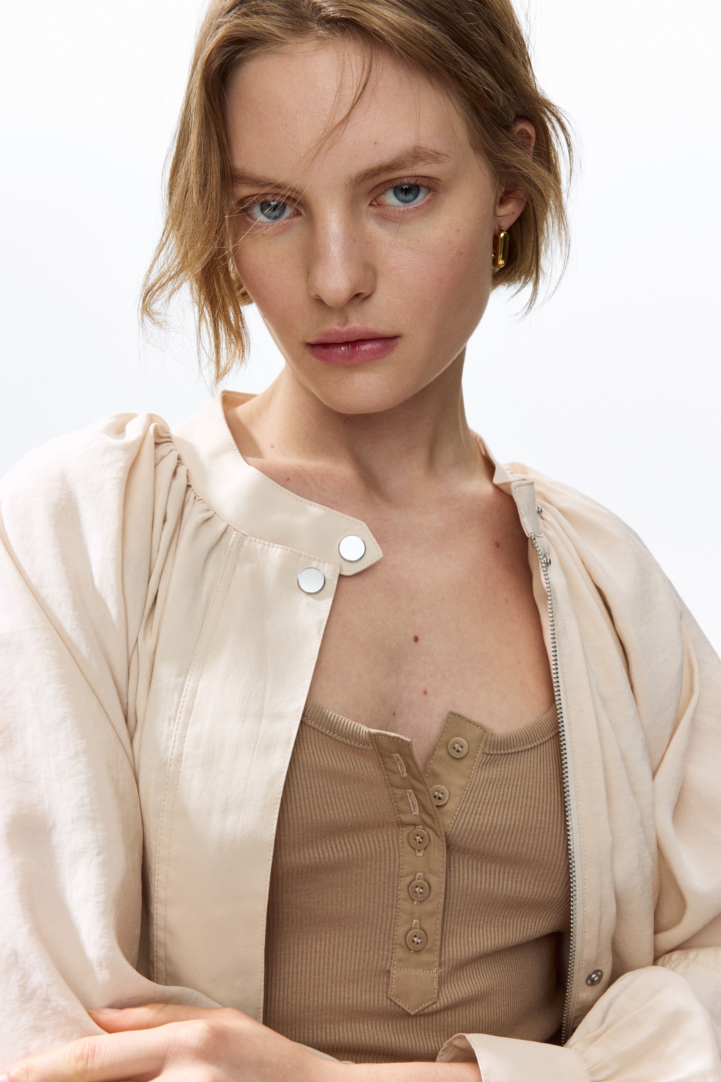 Ribbed vest top - Beige/Musta/Khakinvihreä/Valkoinen