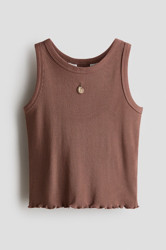 Детские топы H&M Ribbed Cotton Tank Top