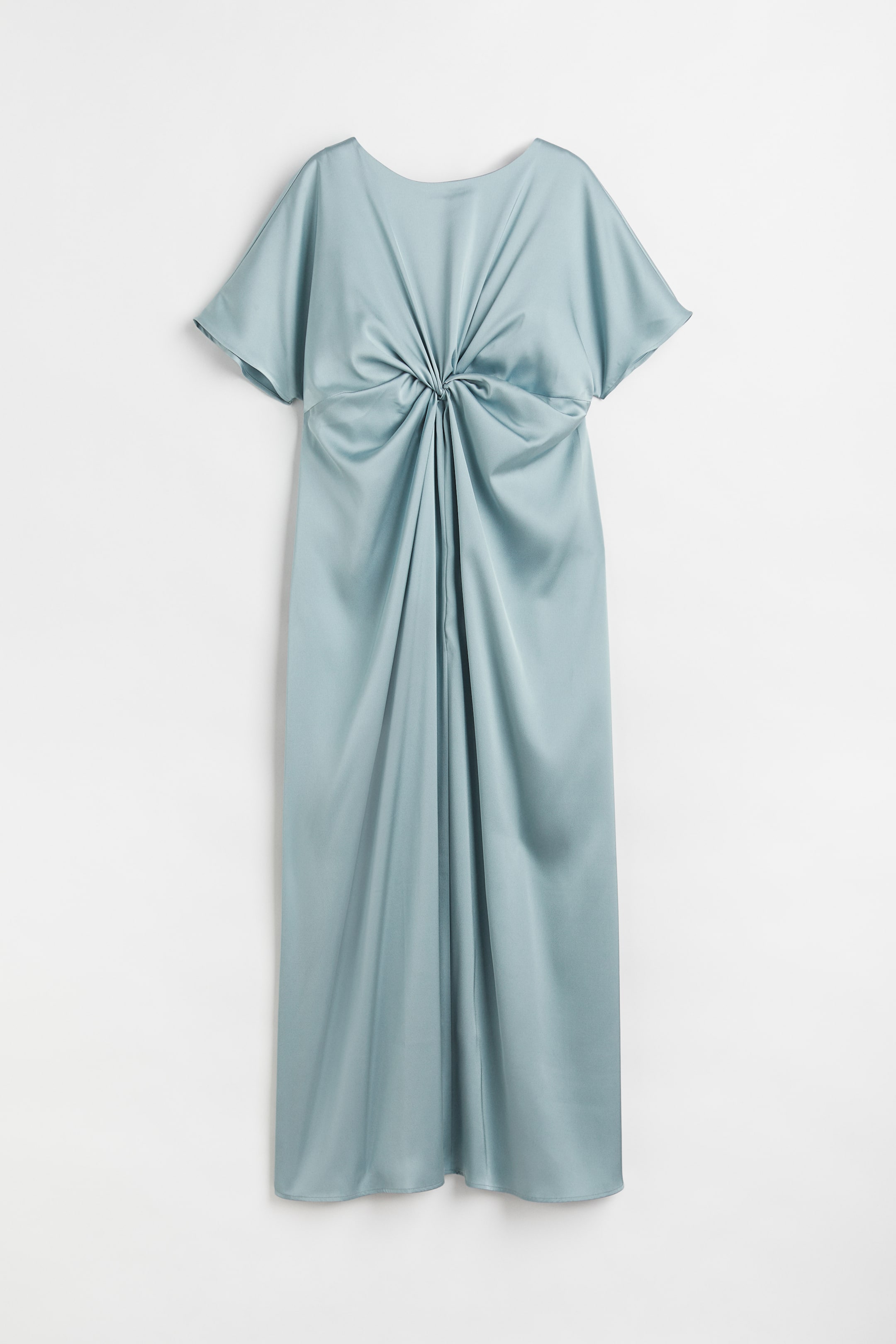 MAMA Knot-detail Satin Dress