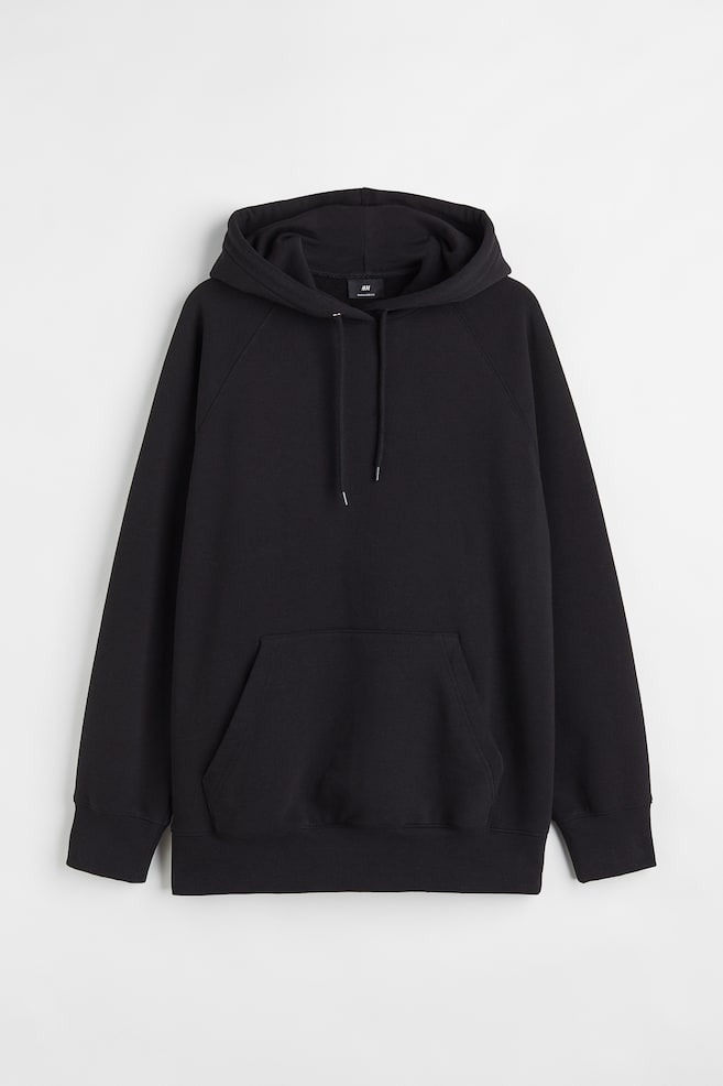 Oversized Fit hoodie - Black/Dark purple/Light grey marl/Light greige/dc - 2