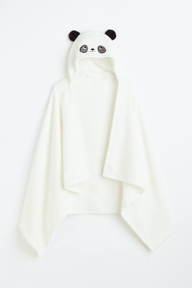 Hooded bath towel - White/Panda/Light grey/Bear/Dark beige/Bear/Light pink/Rabbit/dc/dc - 1