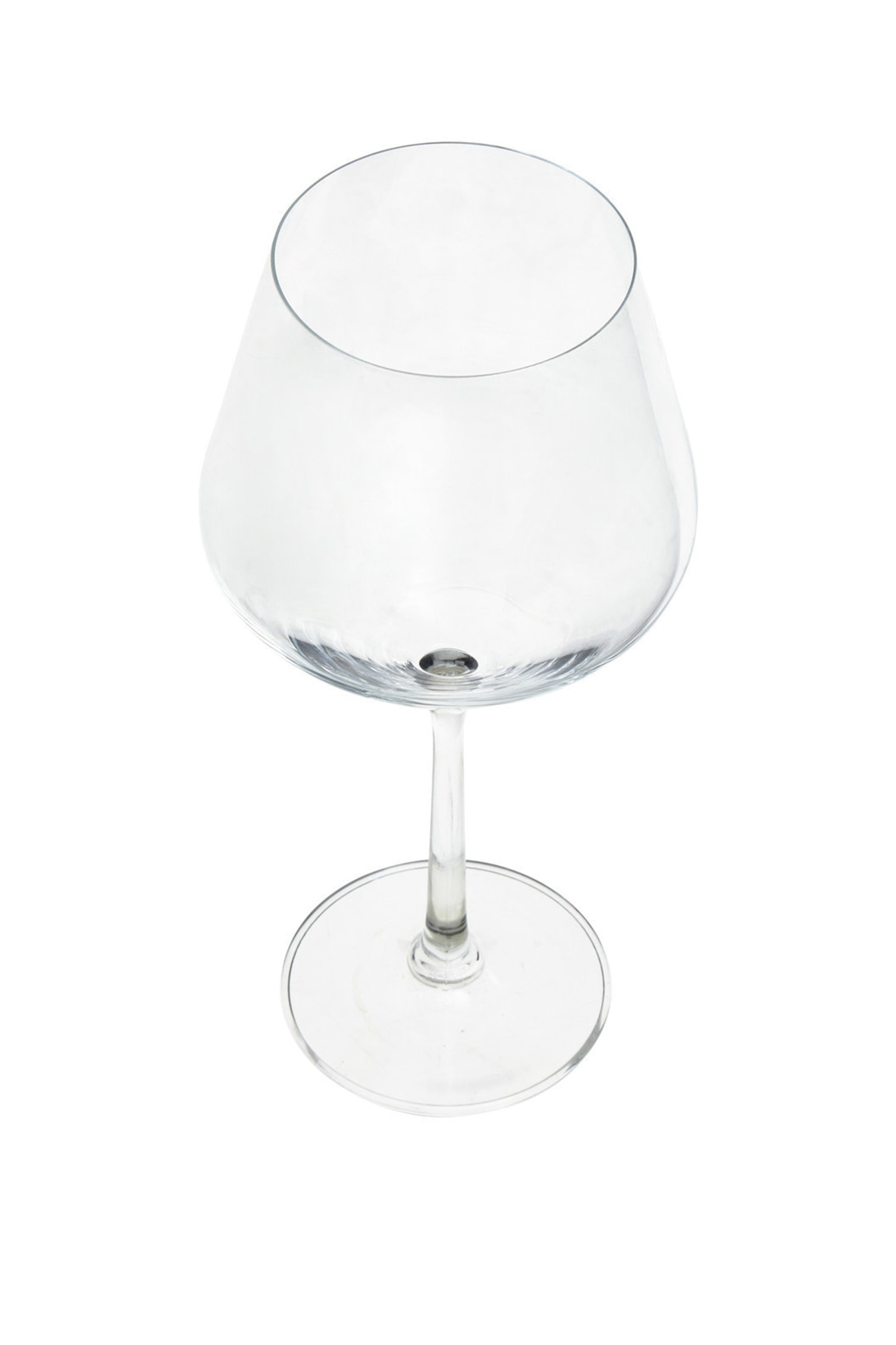 Ada Set Of 2 Crystal Burgundy Glasses - Clear - 2