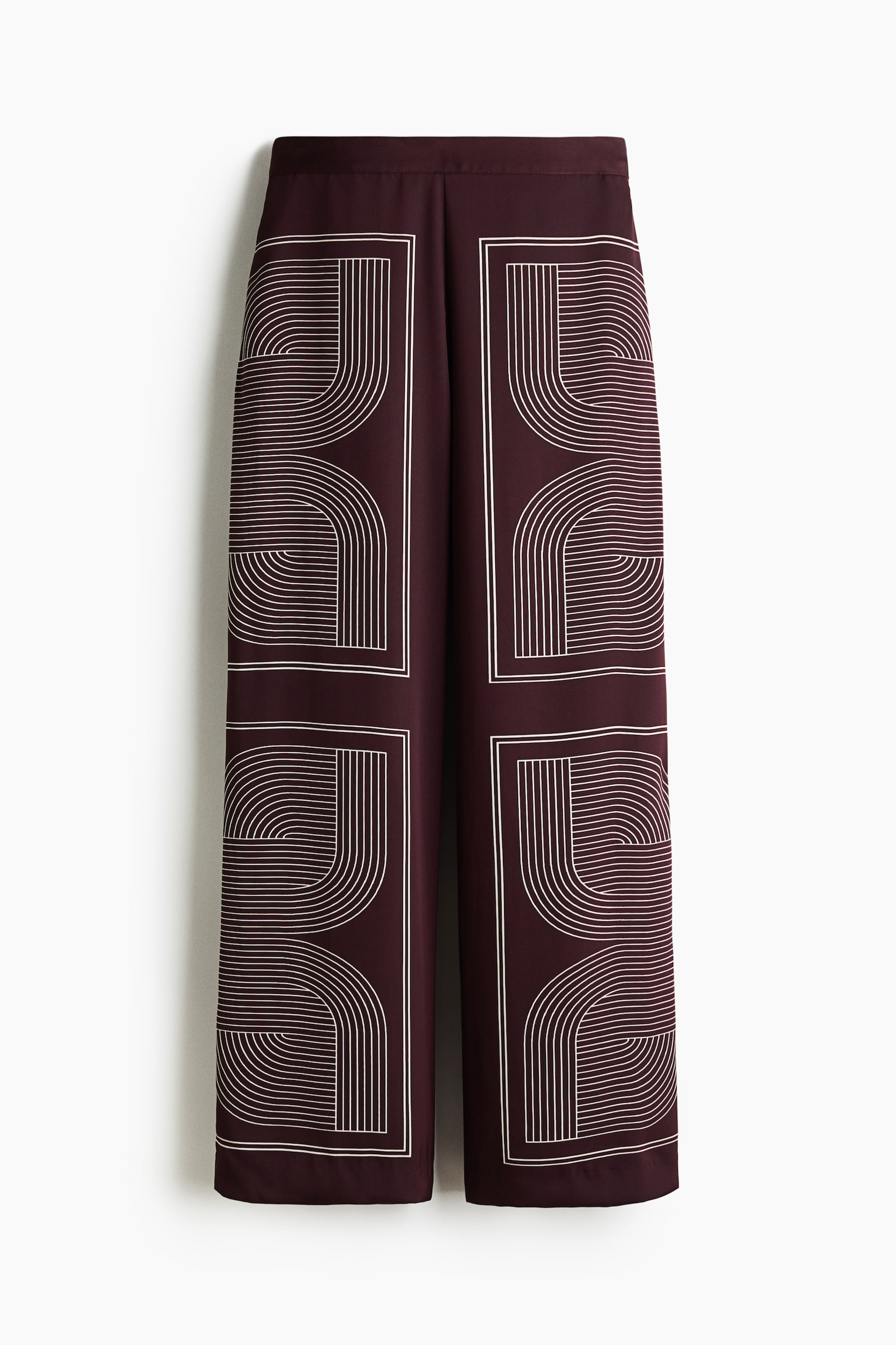 Straight trousers - Burgundy/Patterned/Navy blue/Patterned/Dark beige/Patterned/Black/Striped/Cream/Patterned - 1