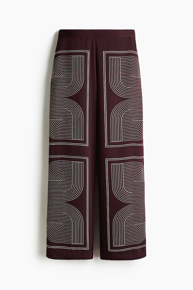 Suorat housut - Viininpunainen/Kuviollinen/Musta/Raidallinen/Tummanbeige/Kuviollinen/Tumma khakinvihreä/Kuviollinen - 1