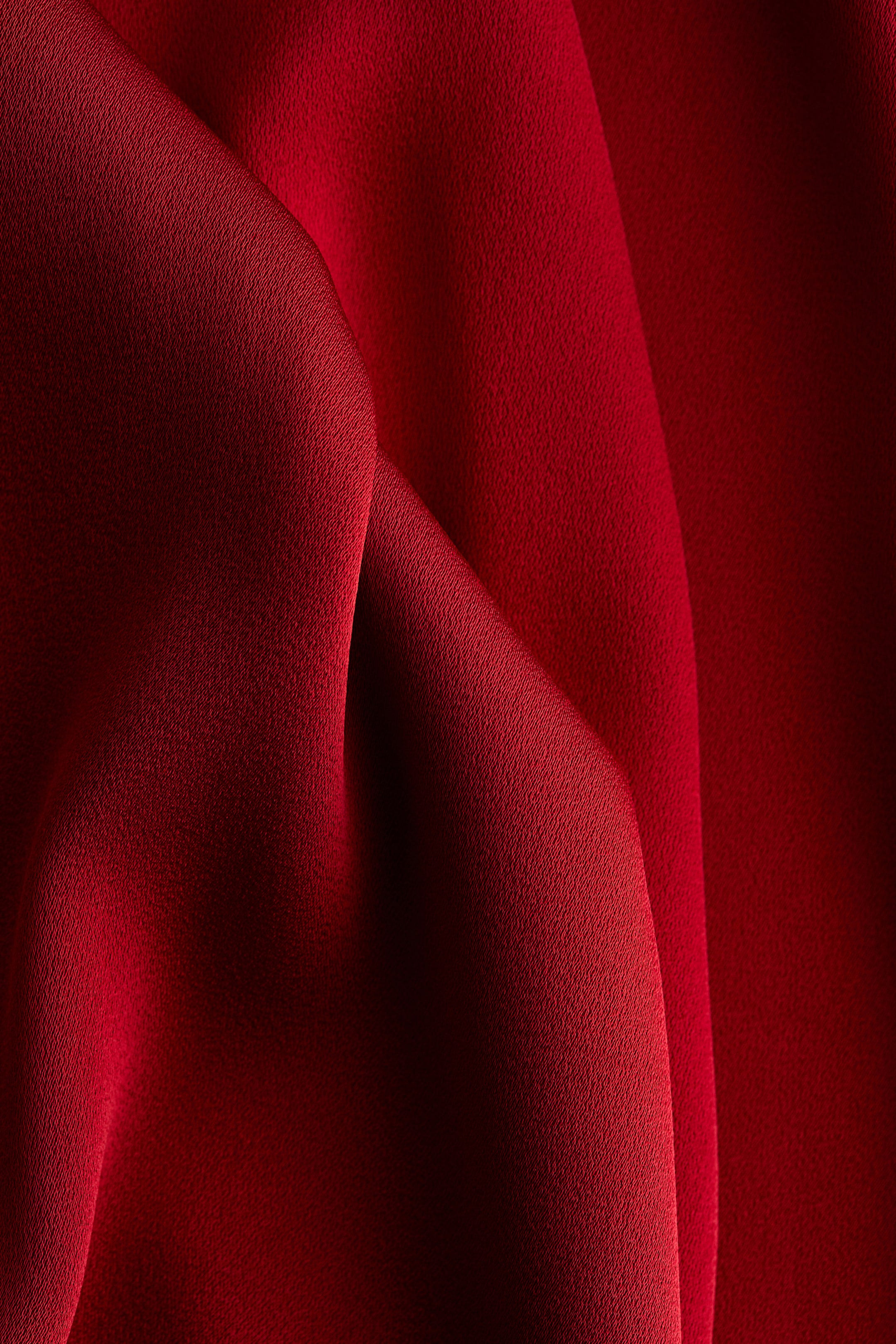 Ver imagen más grande: Vestido de satén con detalle girado - Rojo oscuro - MUJER | H&M ES 5