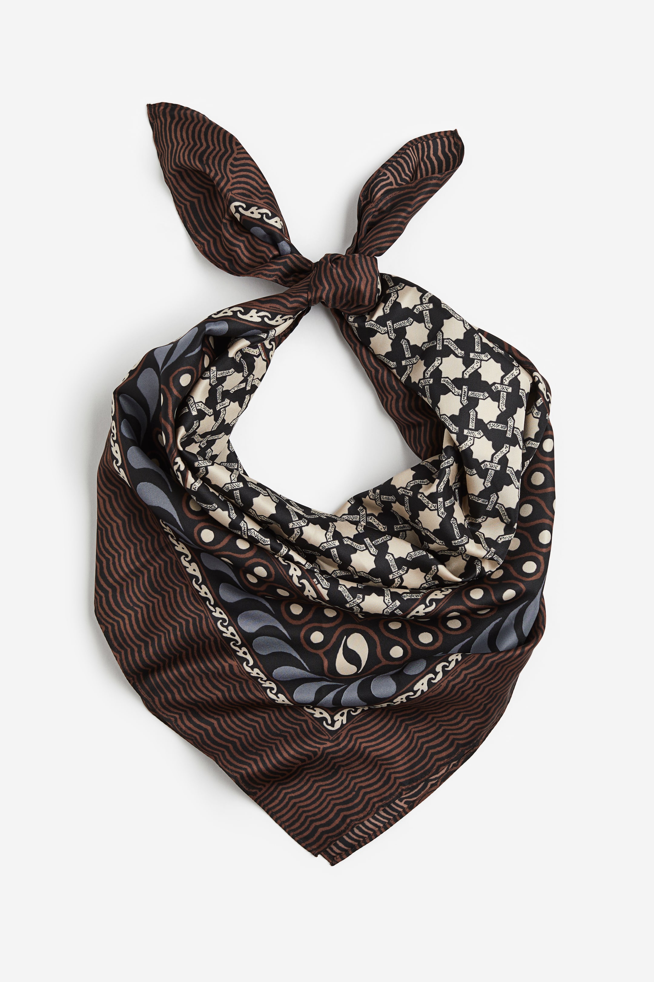 Patterned Satin Scarf