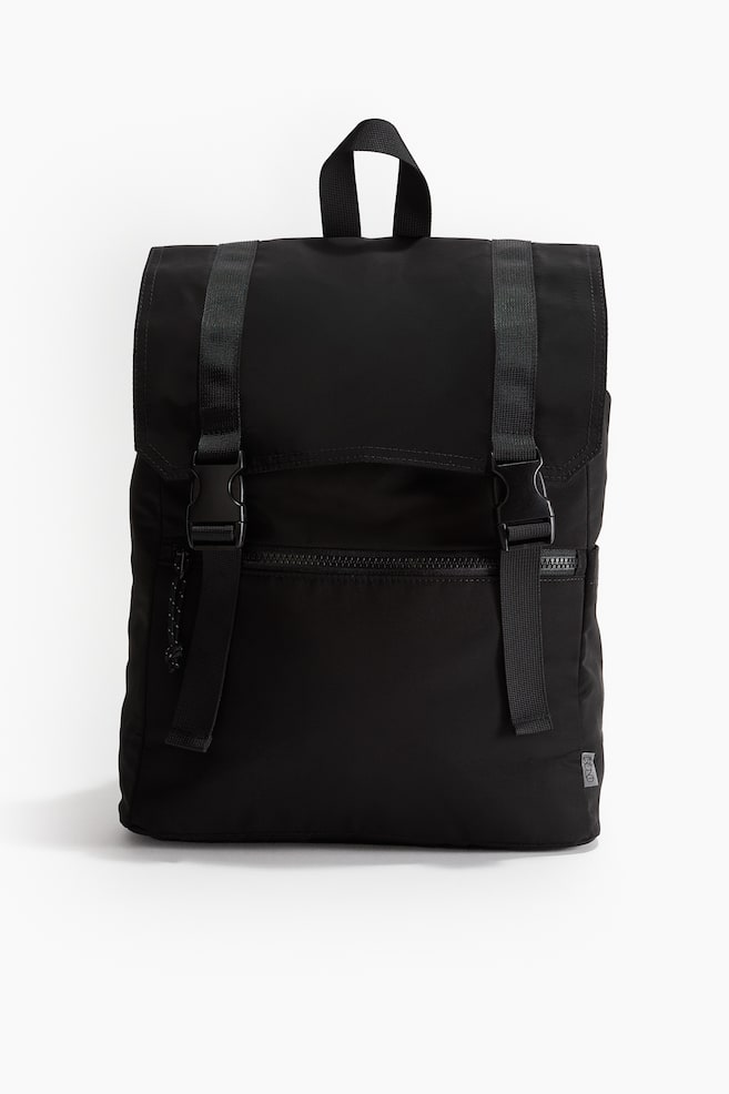 Water-repellent sports backpack - Black/Light grey - 1