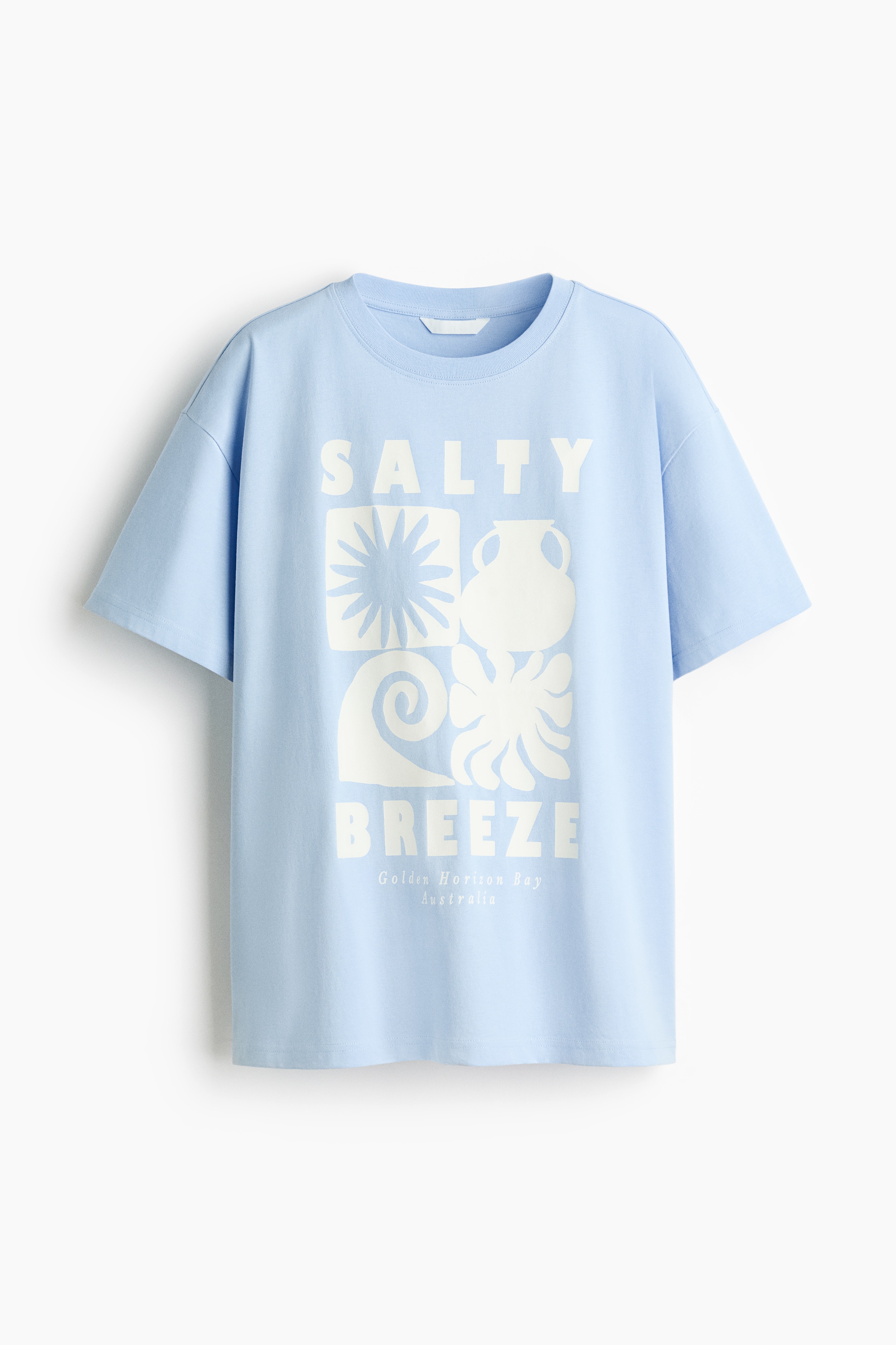 Printed T-shirt - Light blue/Salty Breeze/Cream/Sol De Verano