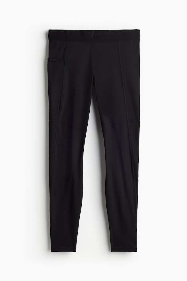 Running tights with DryMove™ - Black - 1
