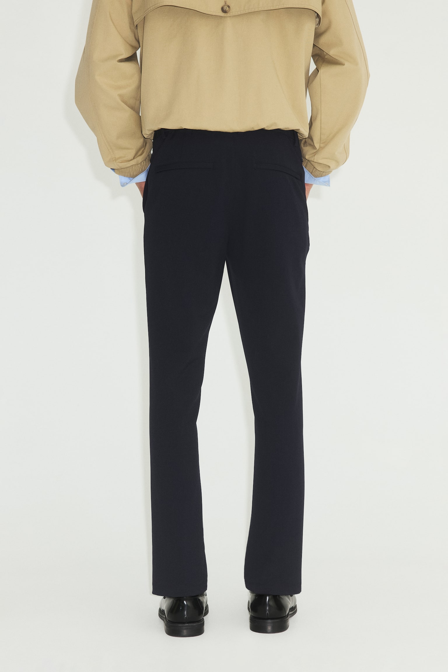 Čino pantalone Slim Fit Four-way Stretch - Mornarsko plava/Bež - 8