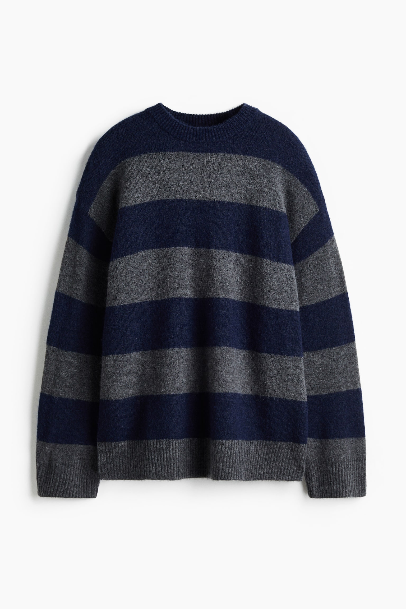 Loose-fit jumper - Dark blue/Striped/Burgundy/Red striped/Light pink/Black - 2