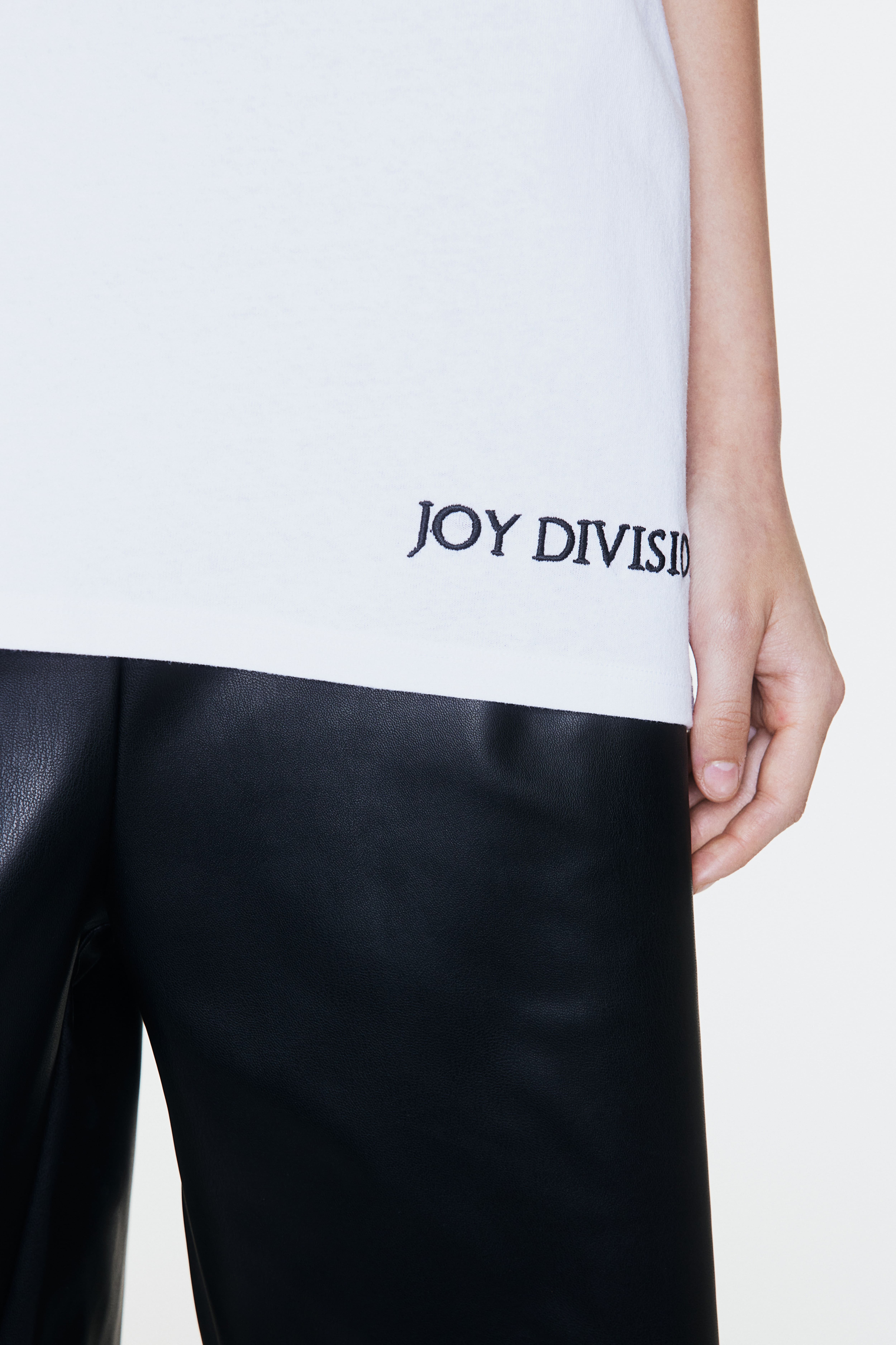 Oversized Printed T shirt White Joy Division Ladies H M CA