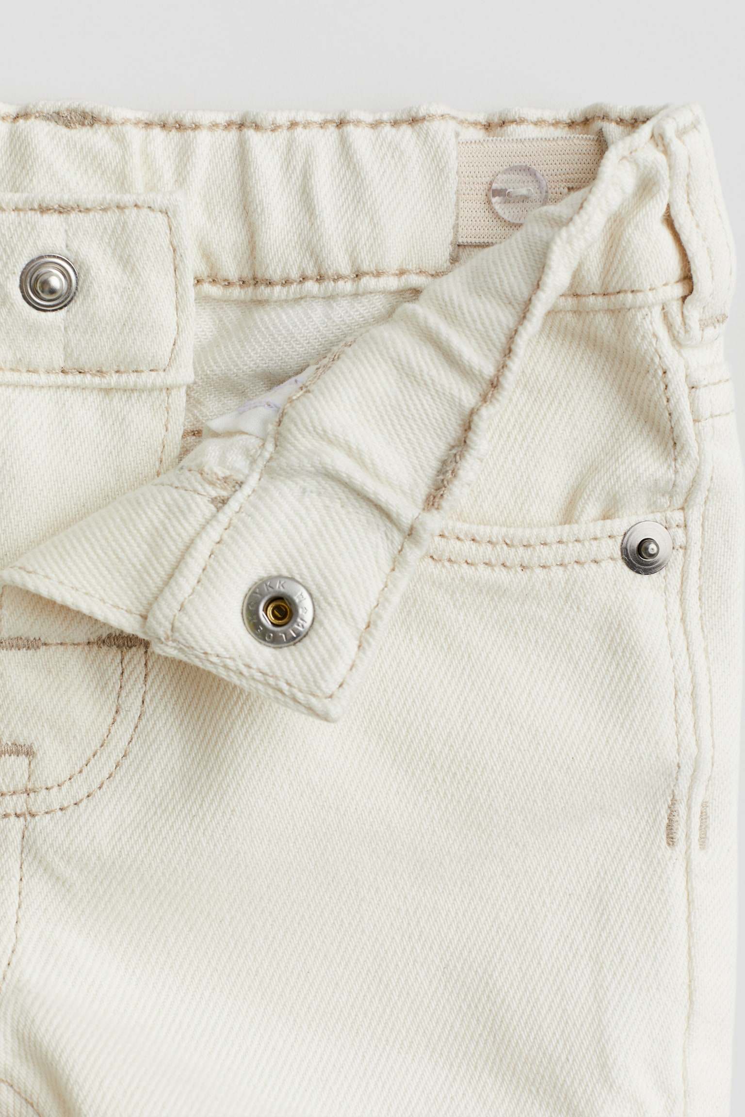 Denim shorts - Cream/Light denim blue - 2