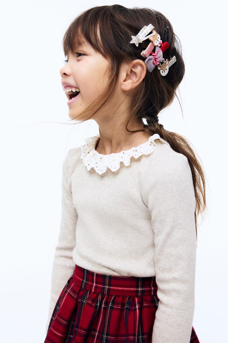 2 Fermagli Per Capelli A Coccodrillo Rosa Chiaro In Cotone E Lino – Clip A Coda Lunga 12,7 Cm Per Bambine, Ragazze E Donne – Accessori Per Capelli Fatti A Mano
