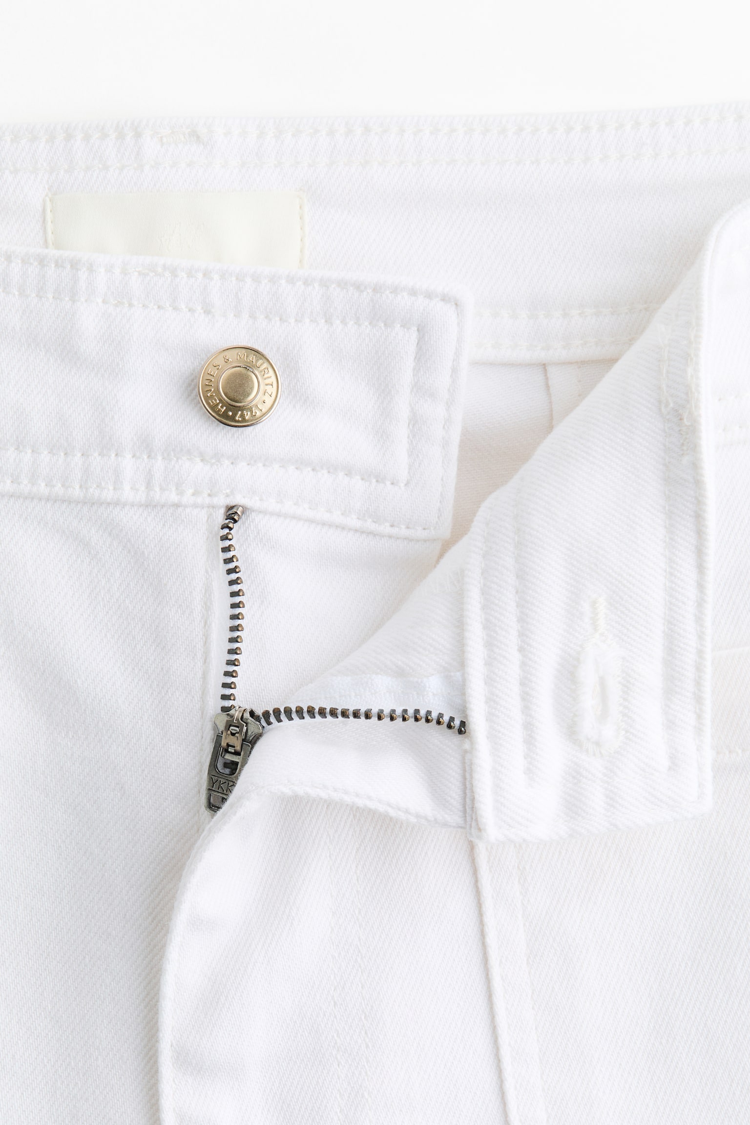 Jean évasé taille haute - Blanc/Bleu denim/Bleu denim foncé/Bleu denim foncé/Blanc/Rose pêche - 5