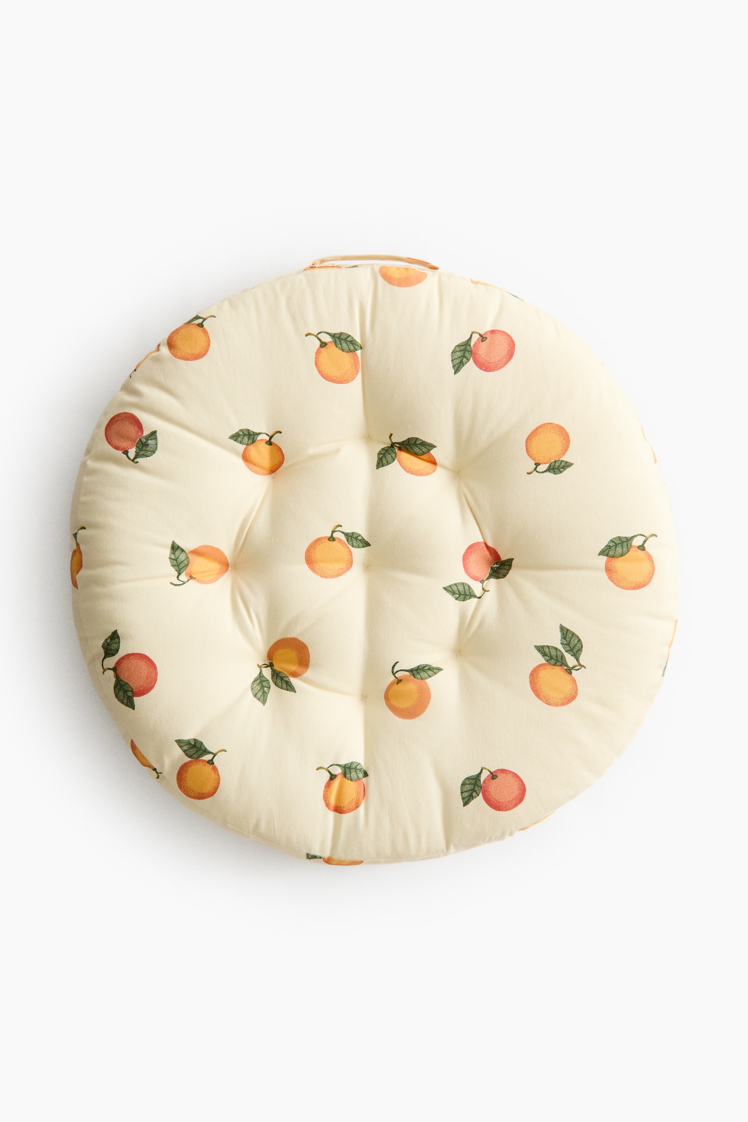 Printed Floor Cushion - Light yellow/oranges/Light blue/fish