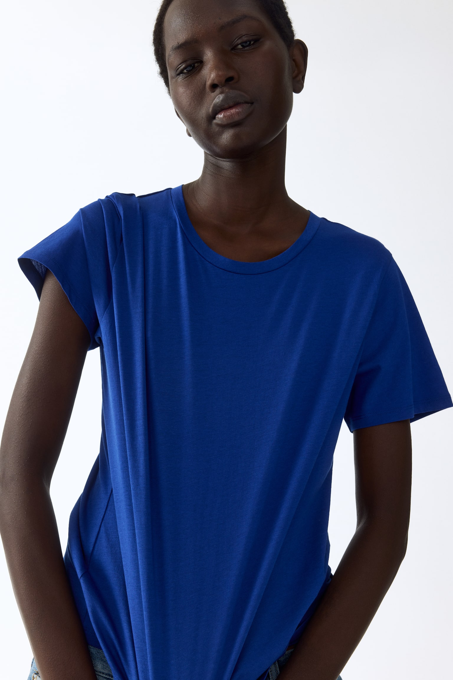 Cotton T-shirt - Blue/White/Navy blue striped/Orange/Dark dusty pink/Light grey marl/Black/Light yellow/Light pink/White/White - 4