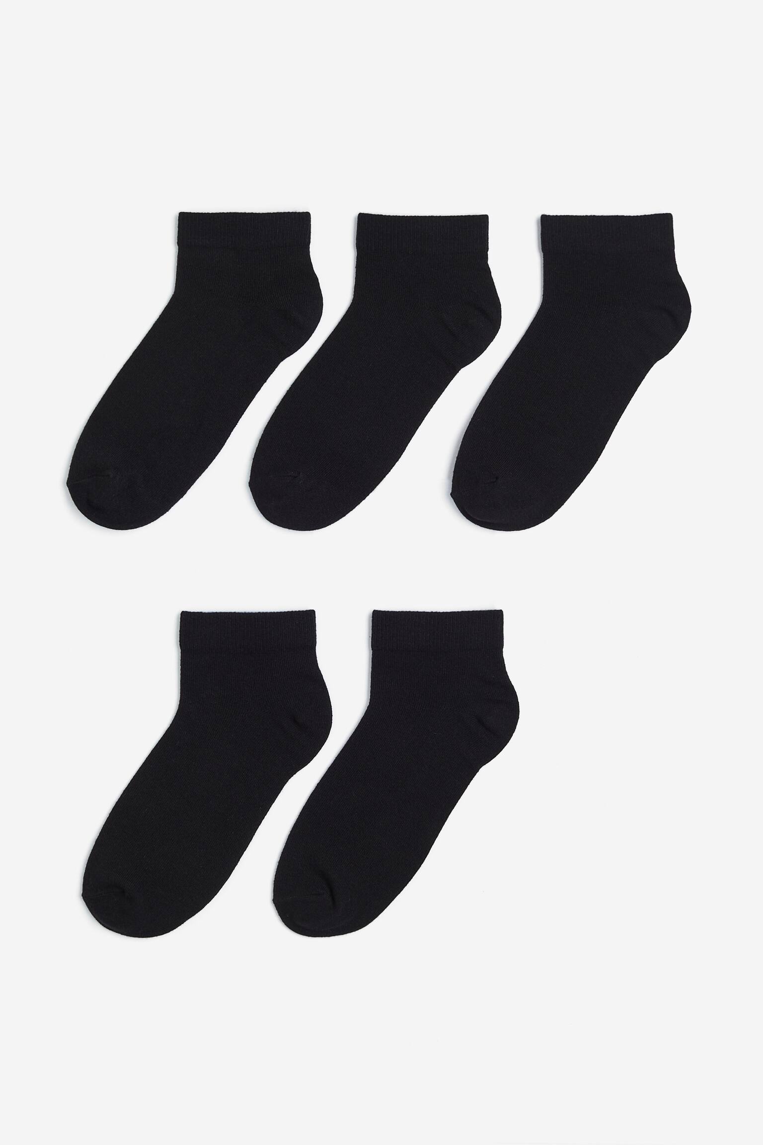 Bộ 5 đôi tất cotton pha - Màu đen - 1