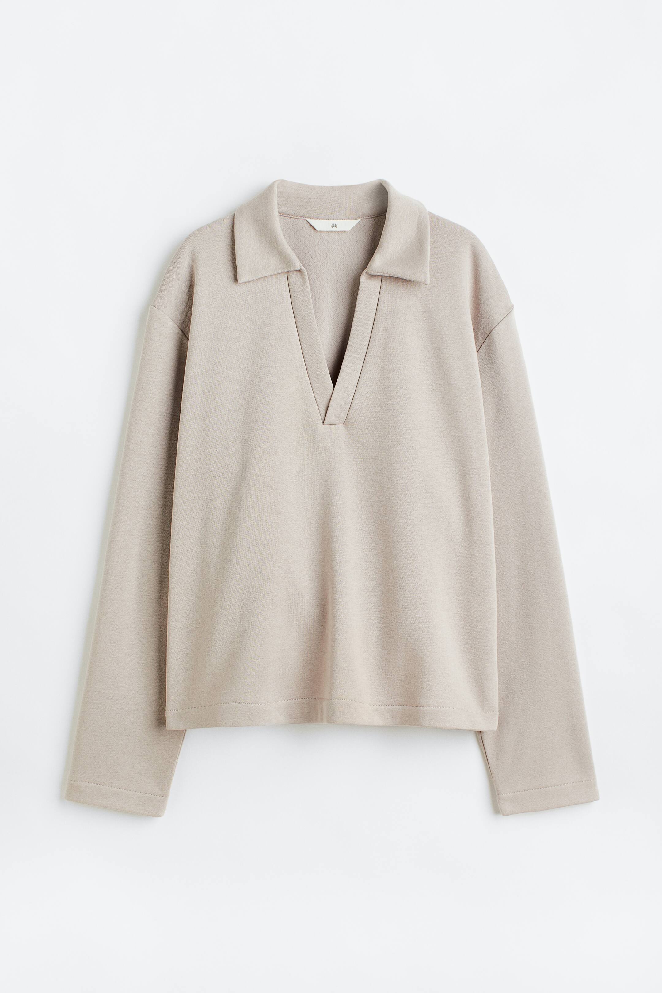 Vis større bilde: Sweatshirt med krage - Lys beige - Ladies | H&M NO 1