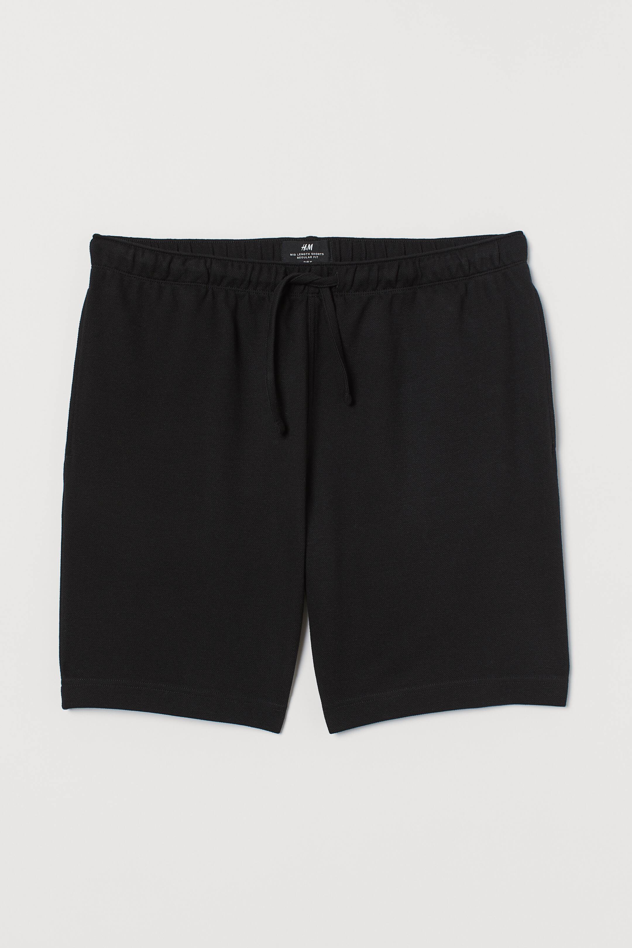 View larger image: Piqué shorts Regular Fit - Black - Men | H&M 1