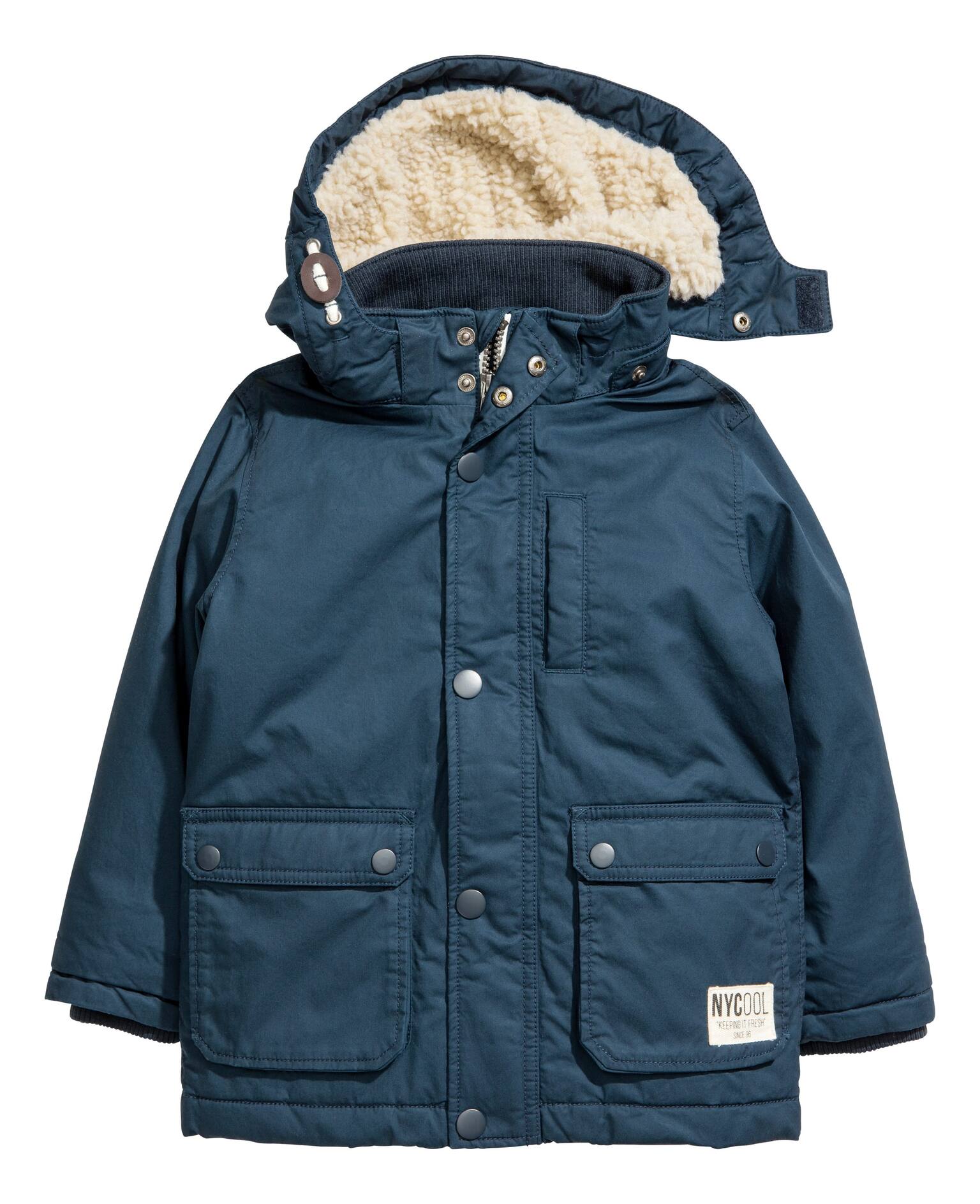 Dolgulu Parka - Koyu mavi - 1