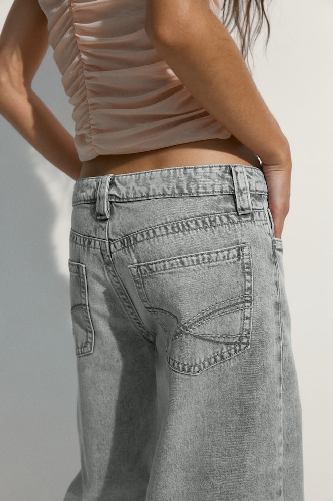 Baggy Wide Low Waist Jeans - Grey/Light denim blue/Denim blue - 7