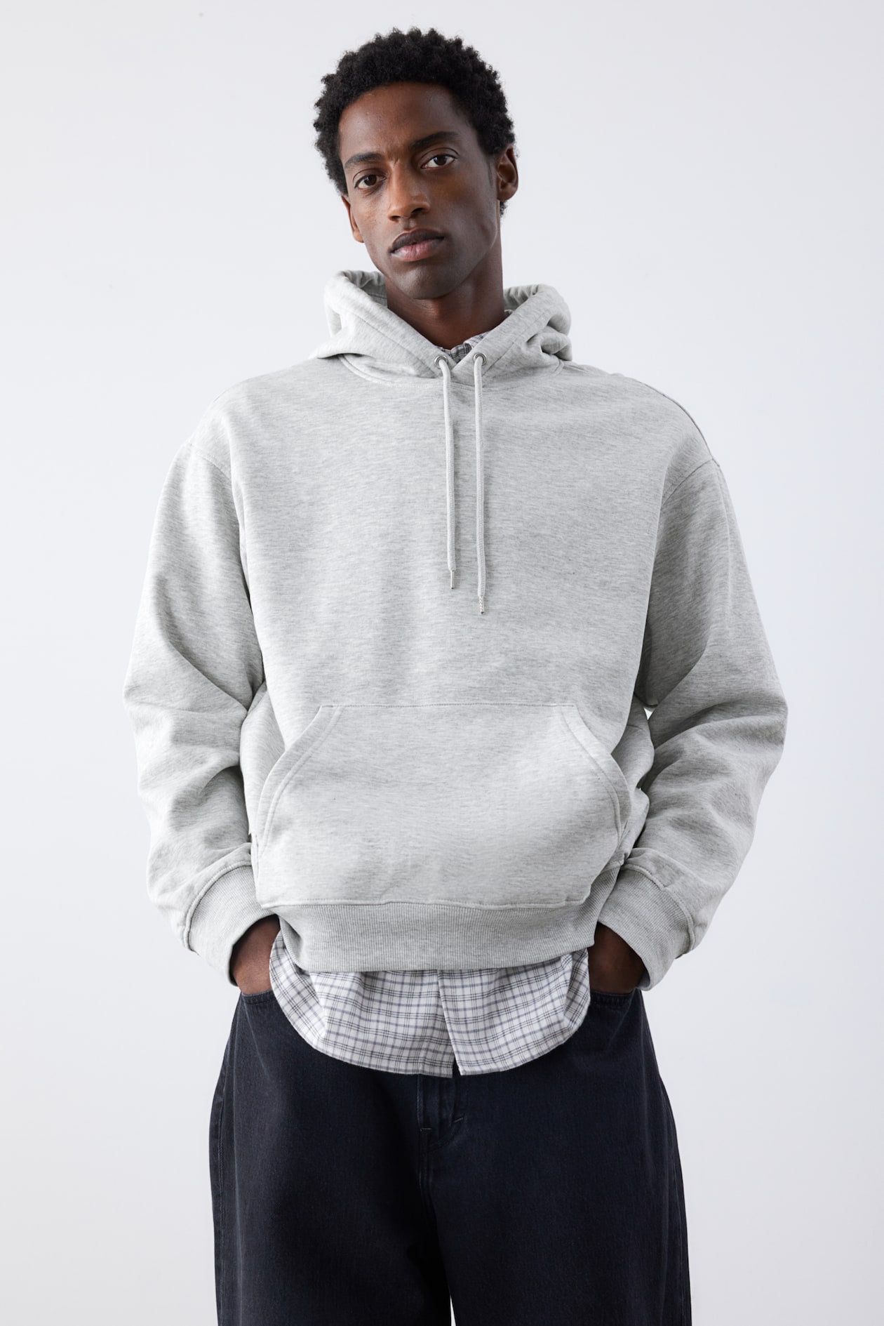 Loose Fit Hoodie - Light grey marl - Men | H&amp;M GB