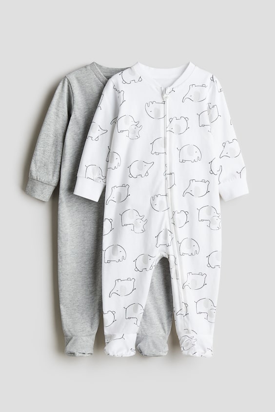 Пижама Zip-up для детей, 2 шт. — H&M