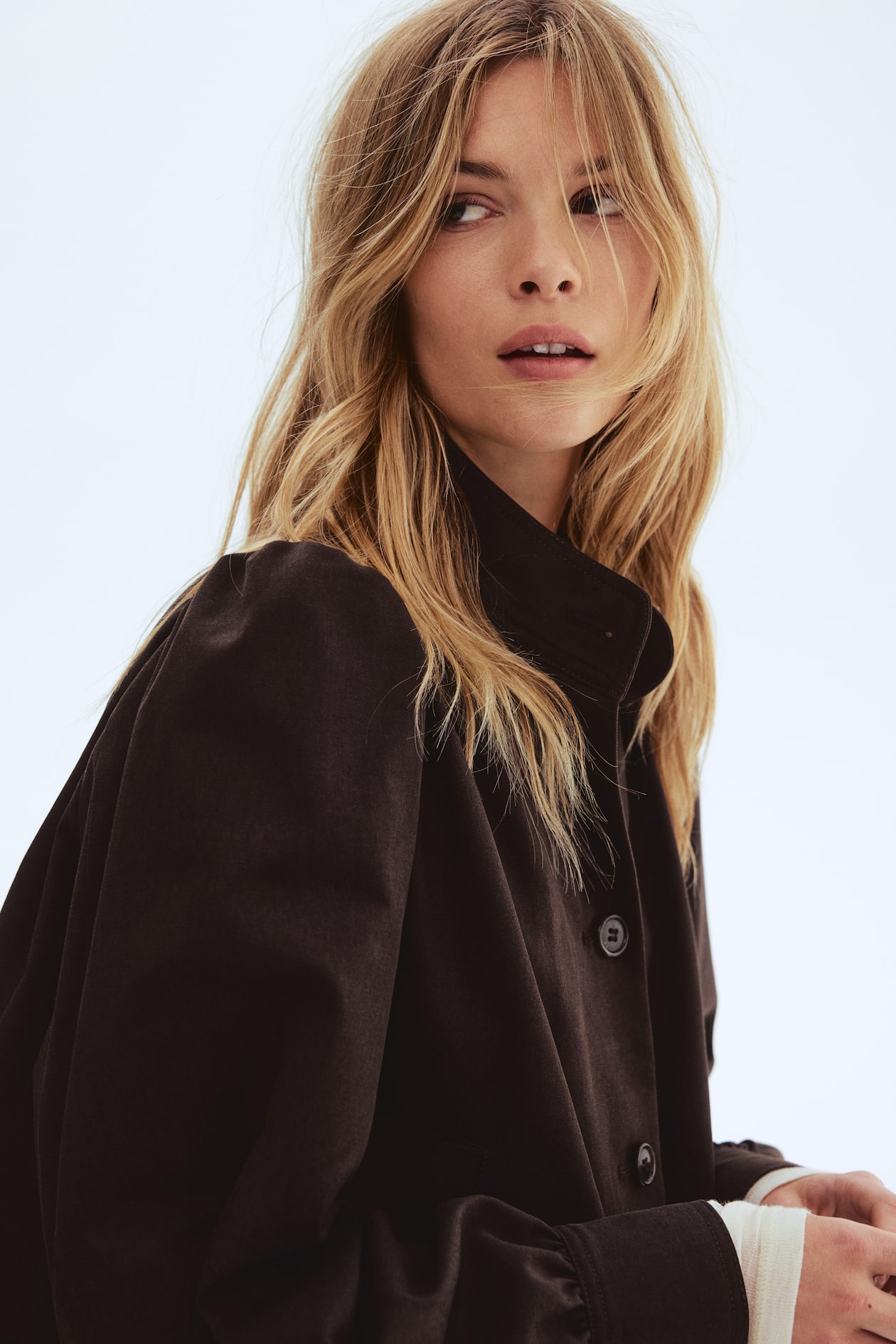 Puff-Sleeved Twill Jacket - image 3