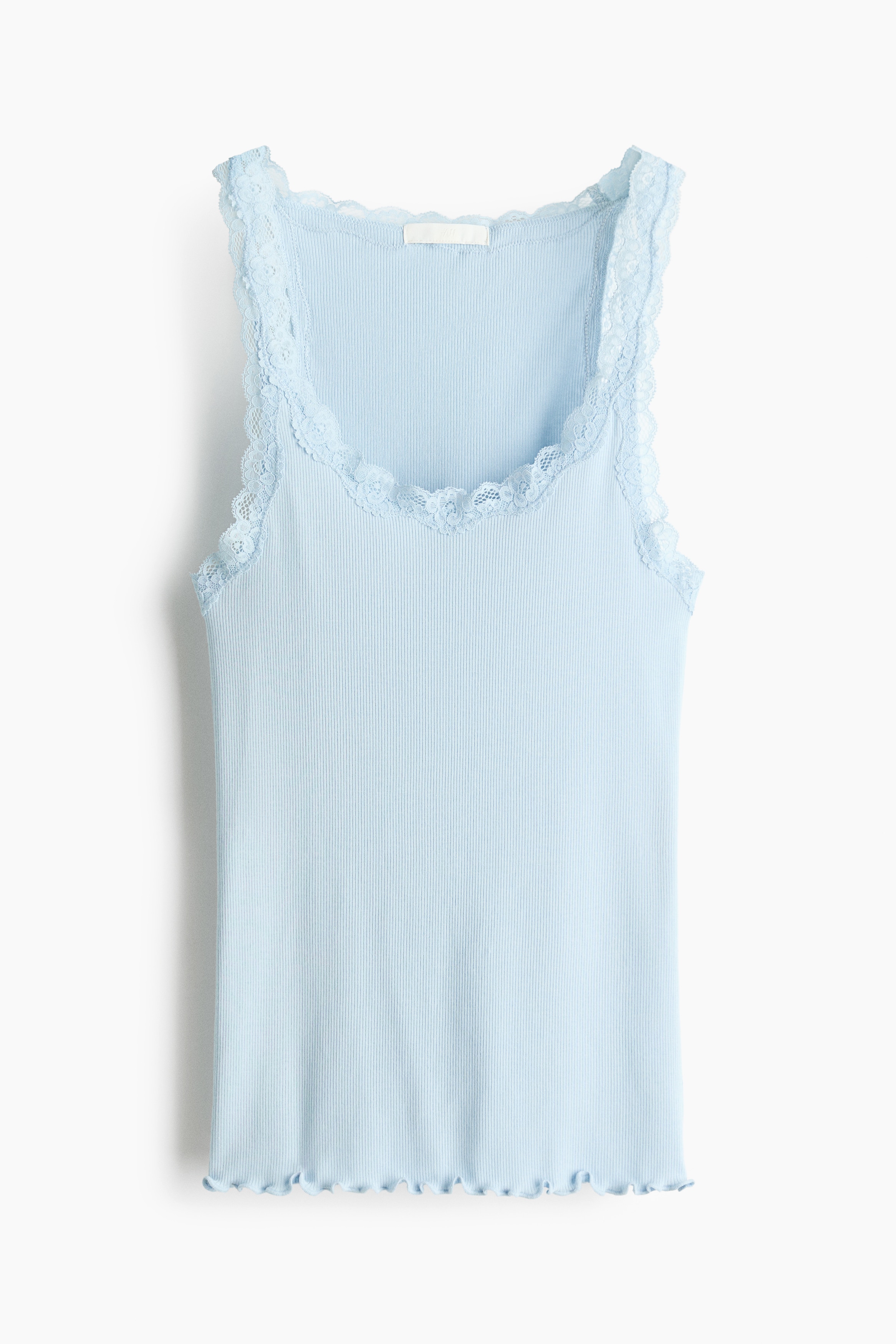 Lace-Trimmed Viscose-Blend Tank Top