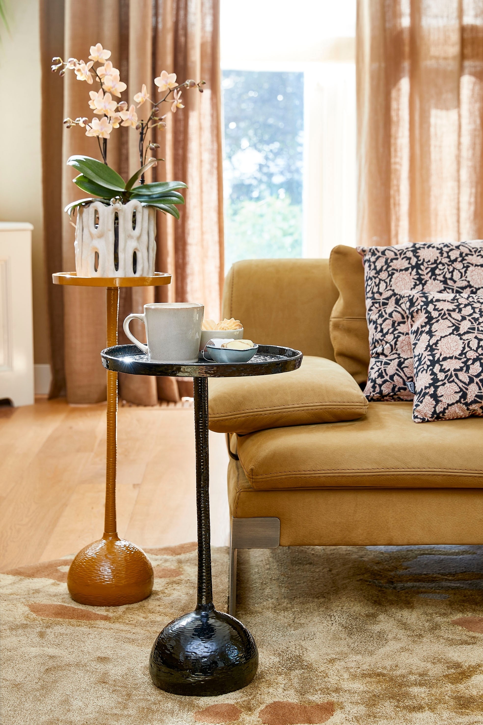 Recycled Metal Side Table - Black