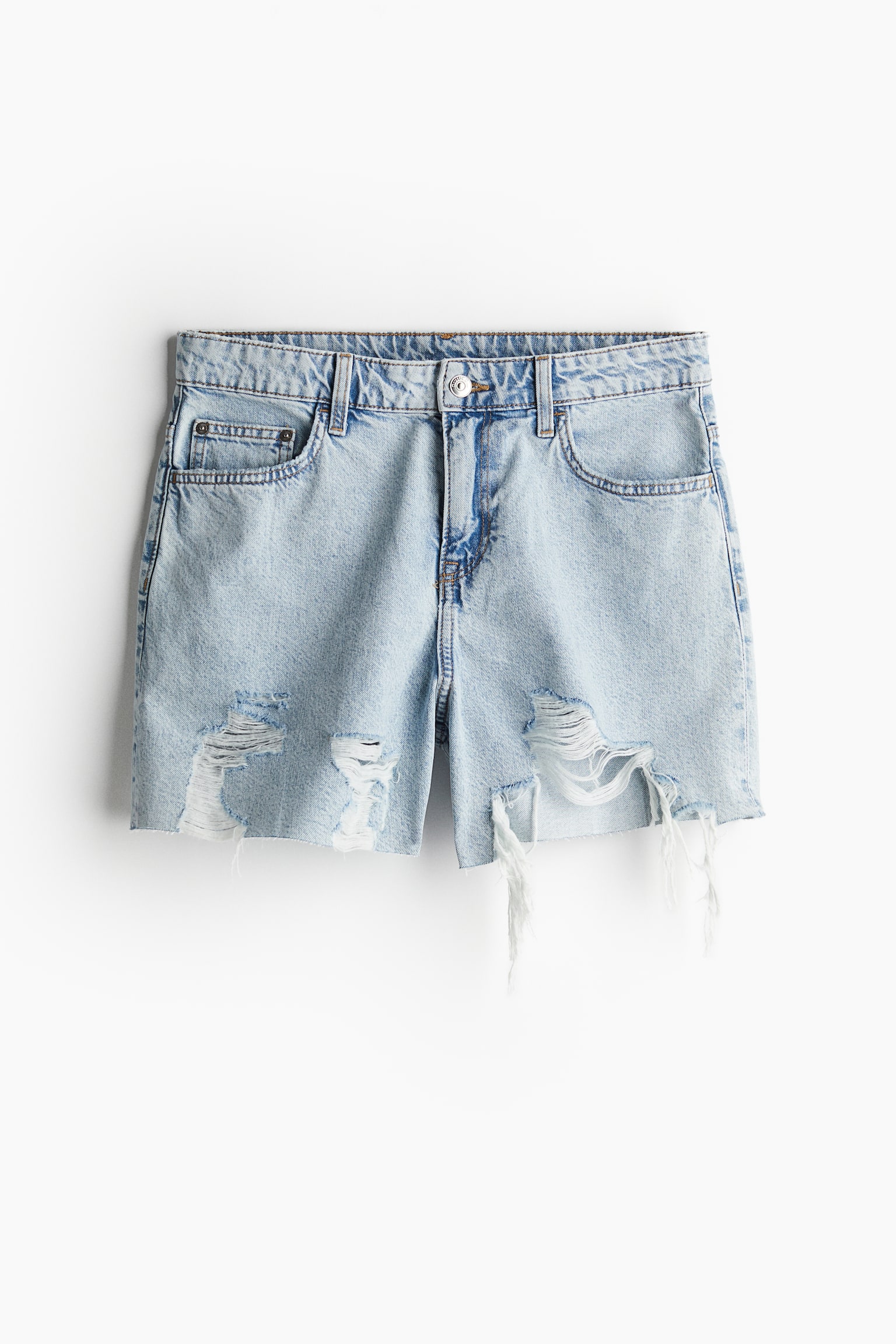 Regular Denim shorts - Pale denim blue/Denim blue/Black - 2