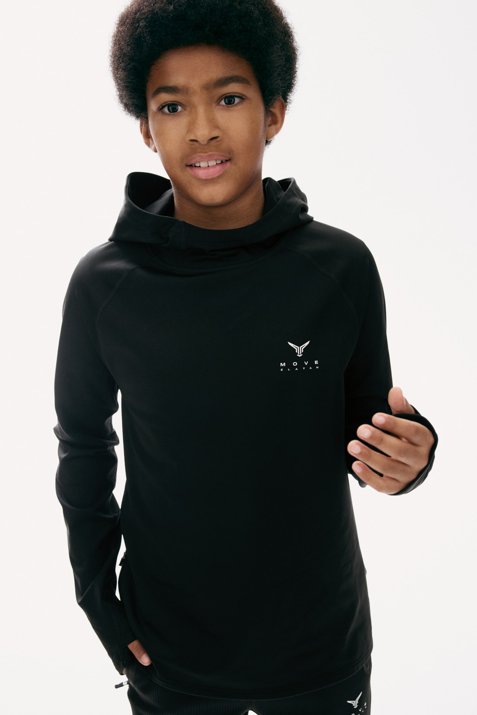 Hoodie de sport chaud ThermoMove™ - Noir - 2