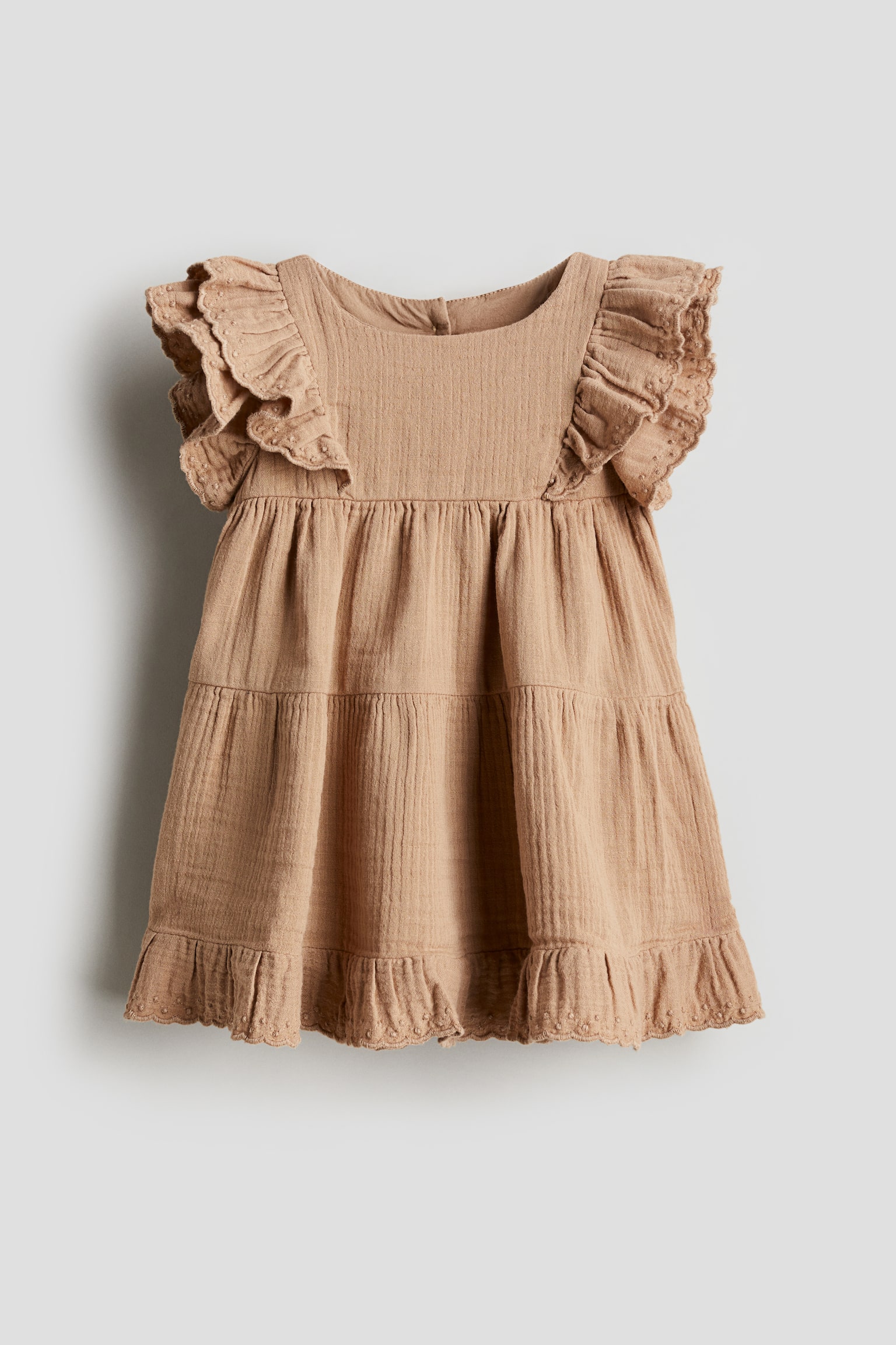 Cotton muslin dress - Beige - 1