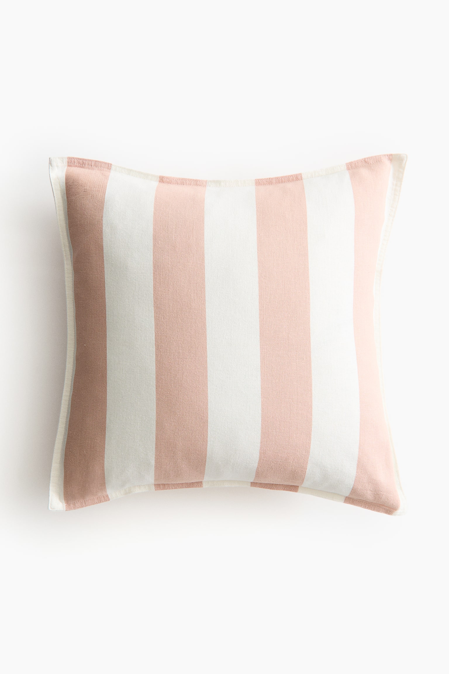Linen-blend cushion cover - Light dusty pink/Striped/Dark olive green/Striped/Beige/Striped/Dark brown/Striped/Light dusty blue/Striped - 1