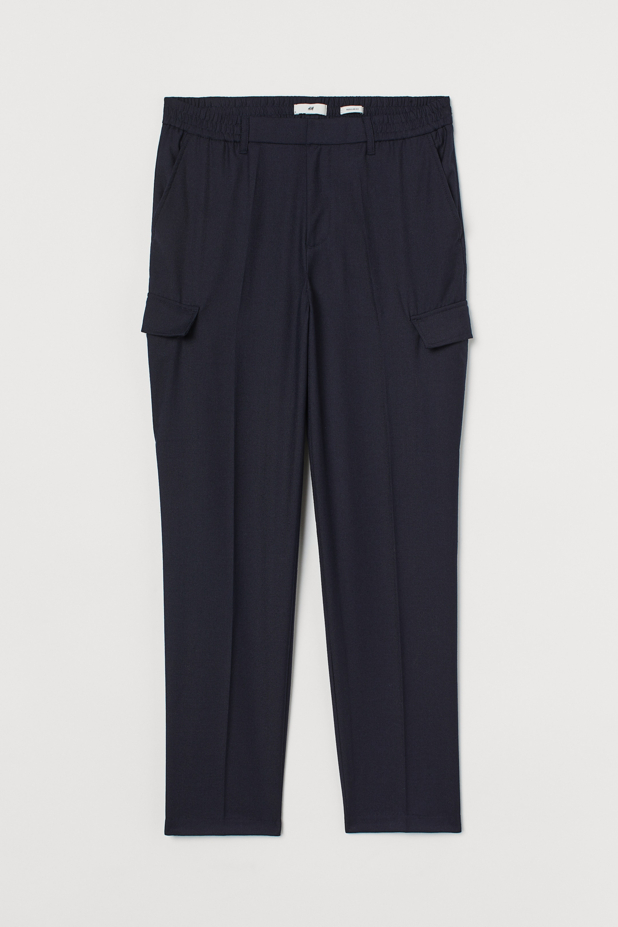 View larger image: Wool-blend cargo trousers - Dark blue - Men | H&M GB 1