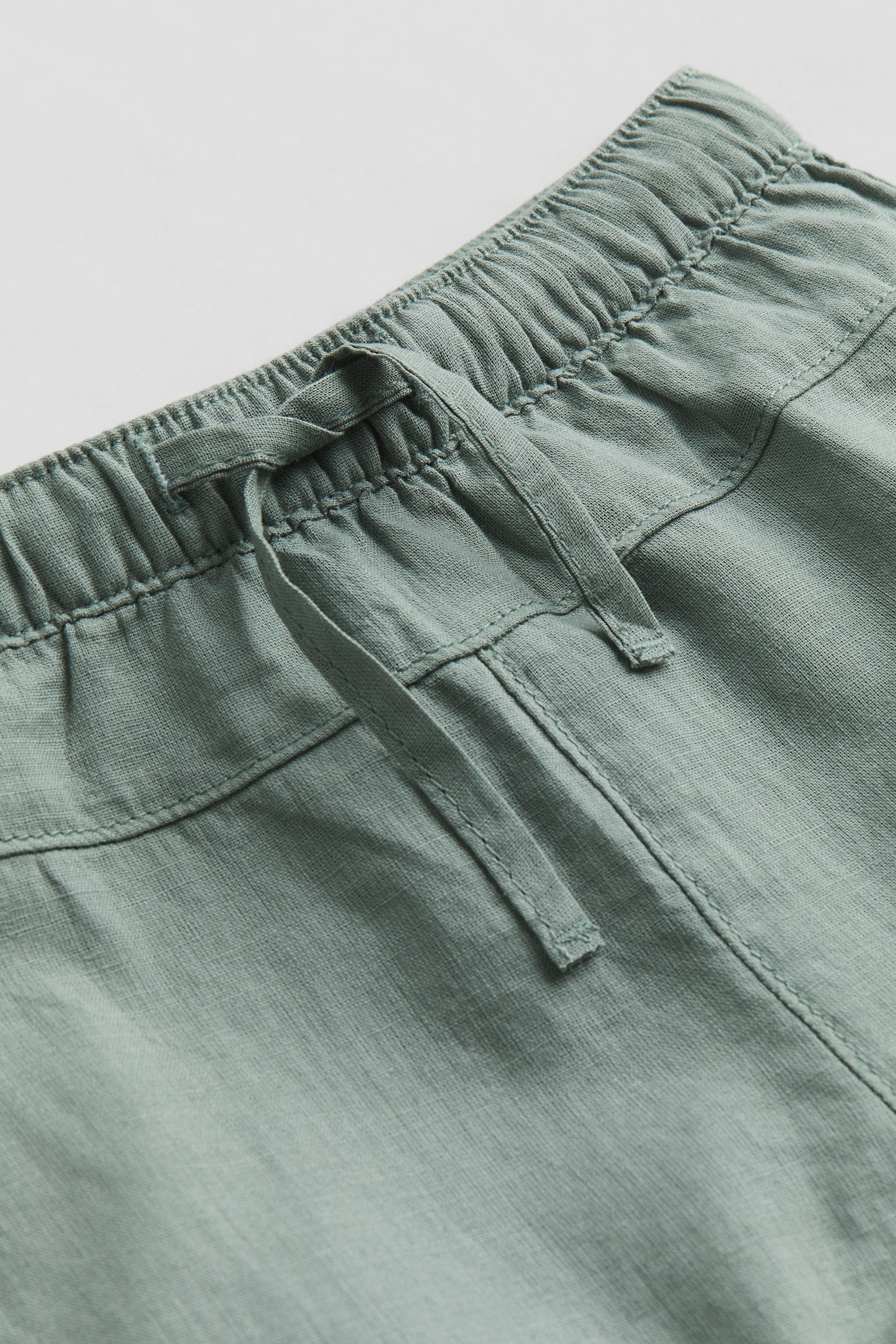 Linen Blend Pants - Light dusty green - 2