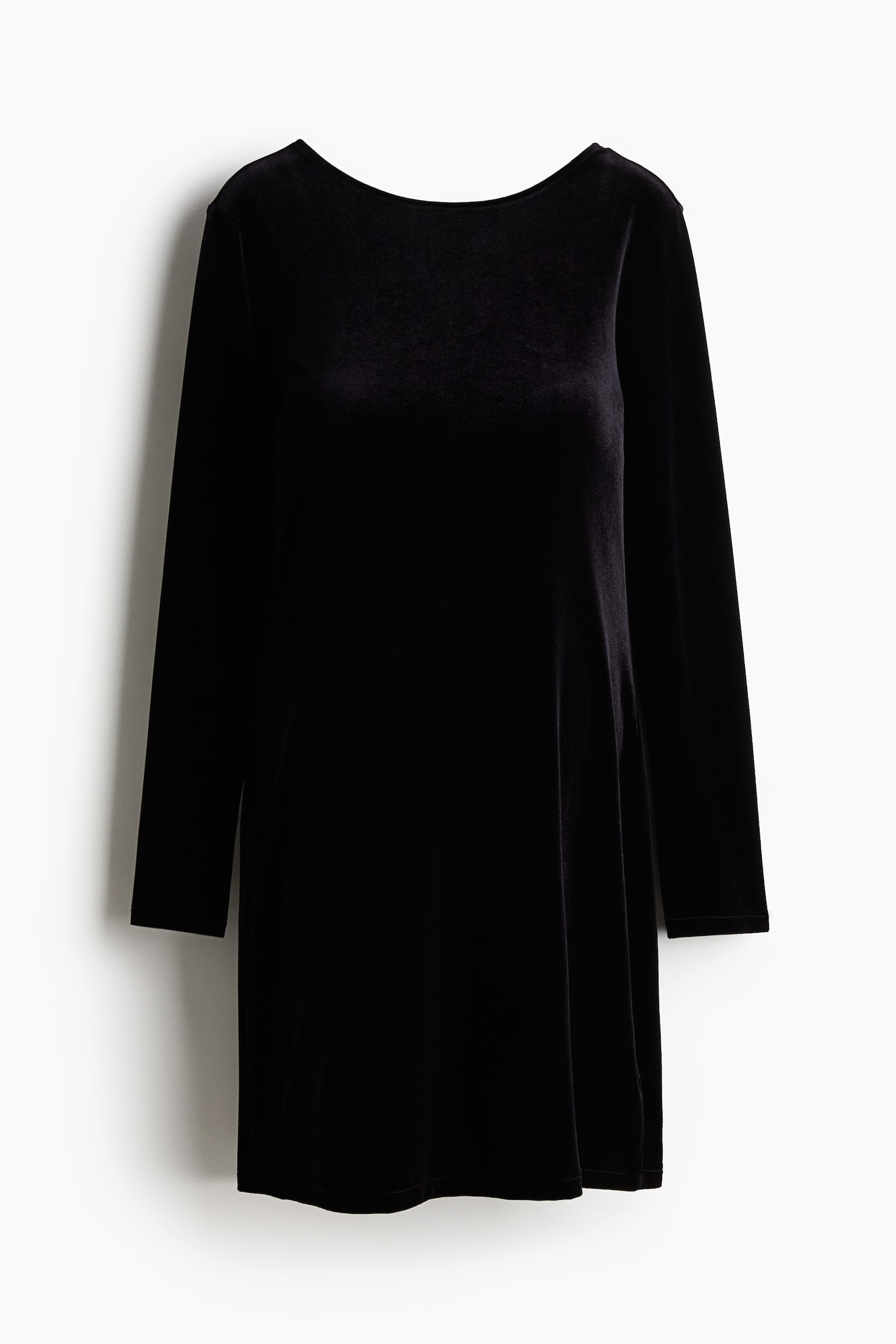 MAMA Deep-back velour dress - Black/Dark red/Navy blue - 2