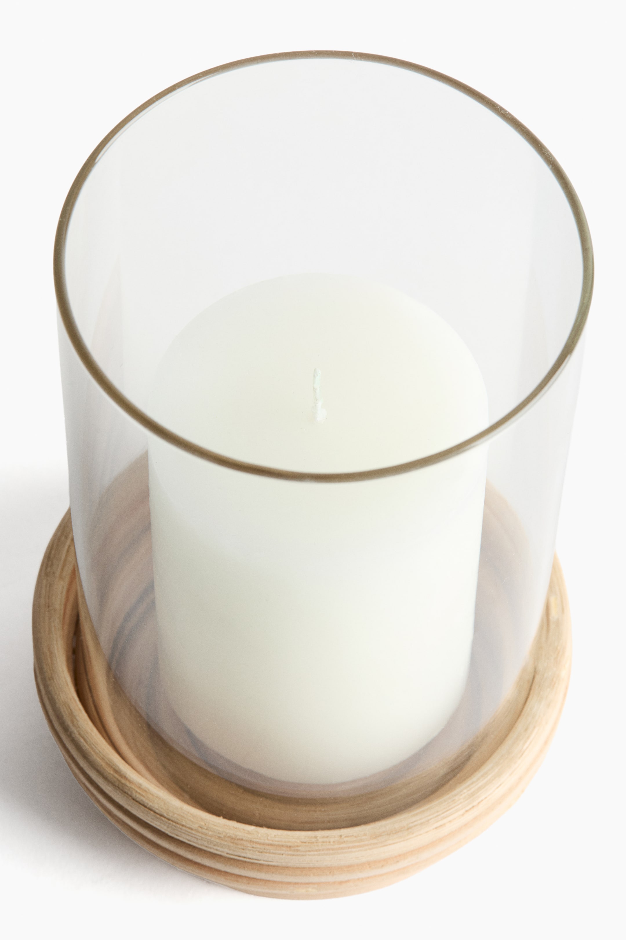 Small Glass Hurricane Candle Holder