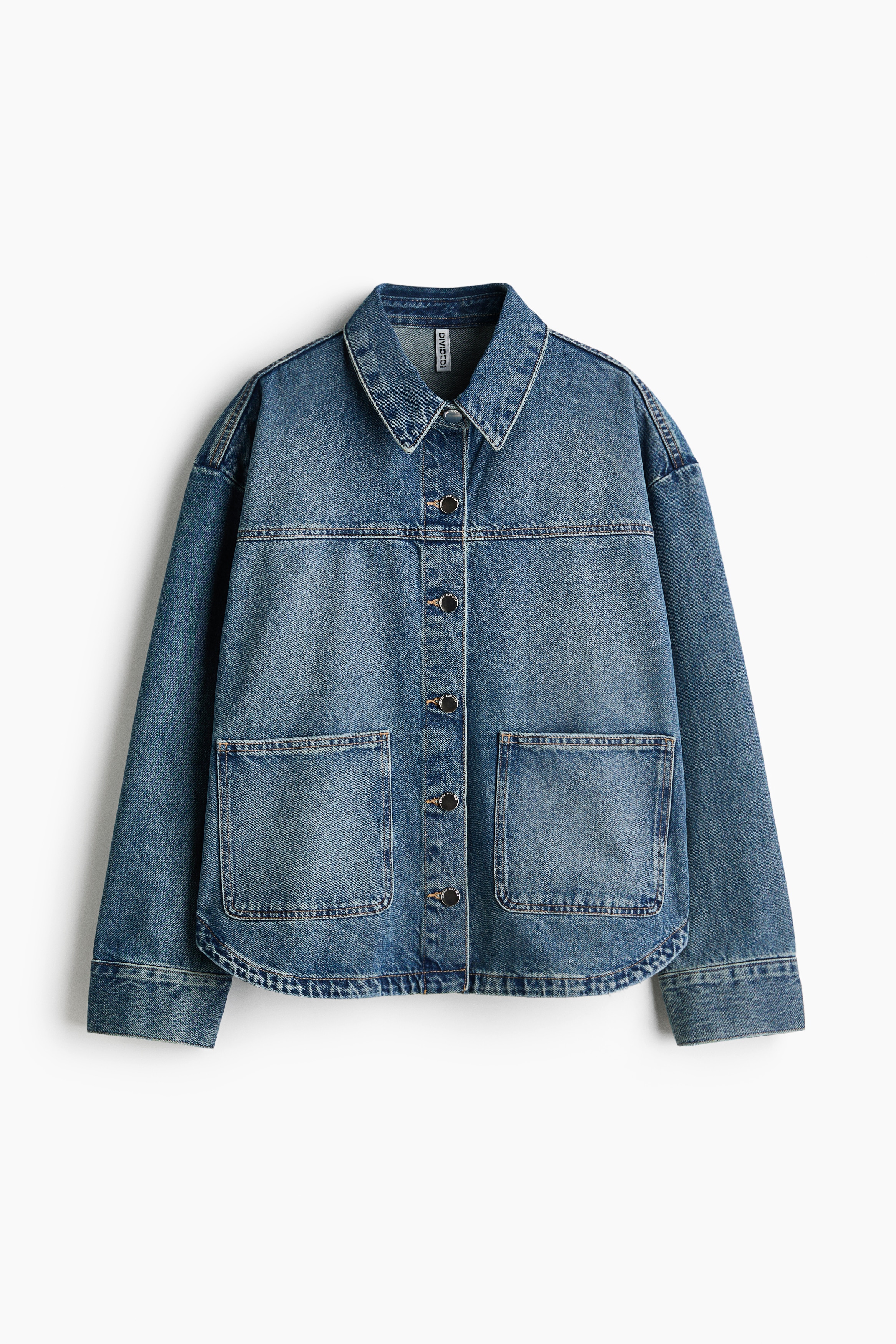 Twill Shacket - Denim blue/Dark khaki green