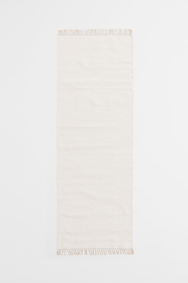 Cotton rag rug - Natural white/Grey/Light grey - 1