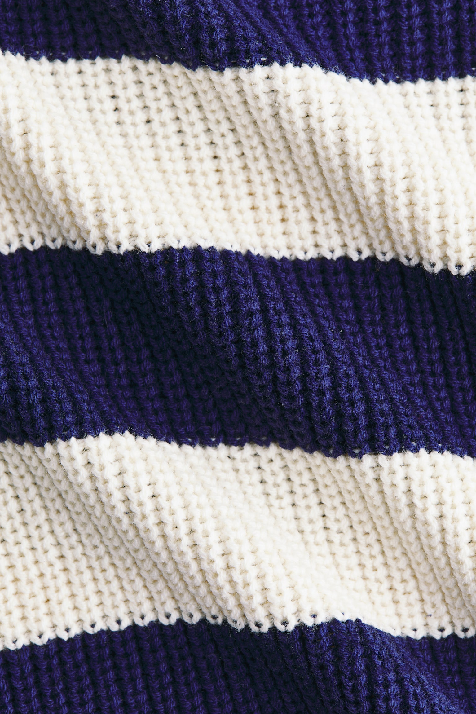 Patent-knit jumper - Cream/Navy blue/Green marl - 3