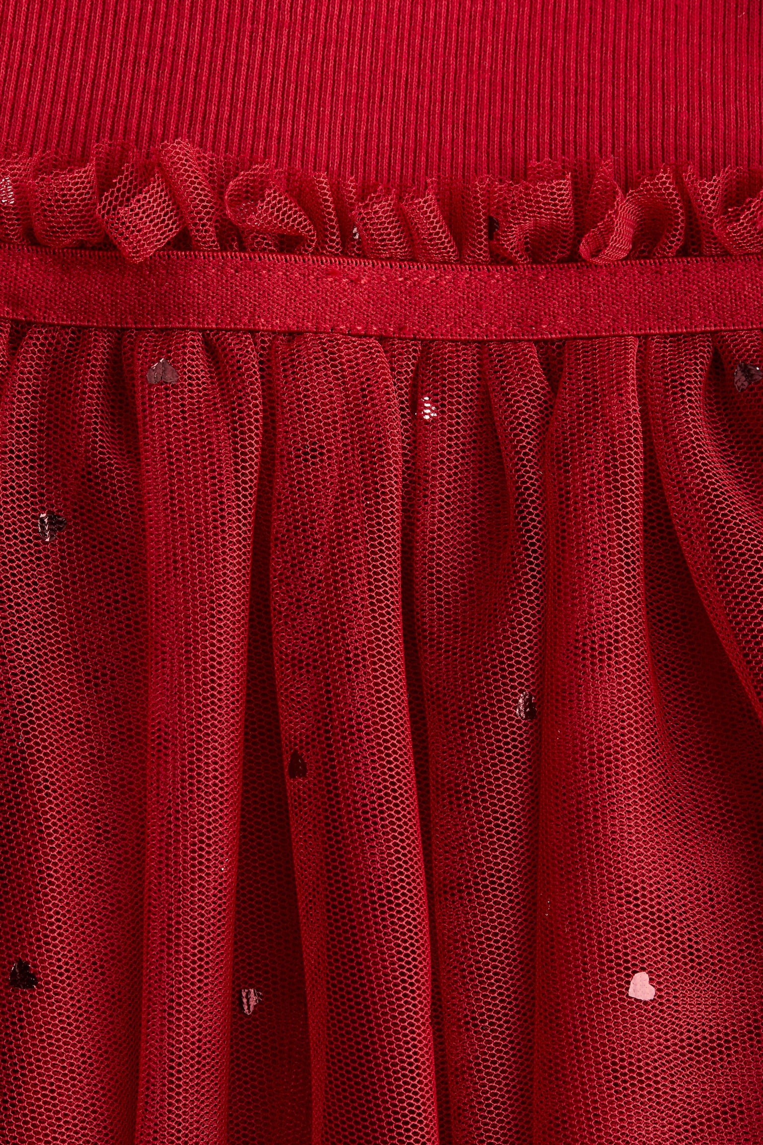 Váy với chân váy vải tuyn - Màu đỏ/Trái tim - 2